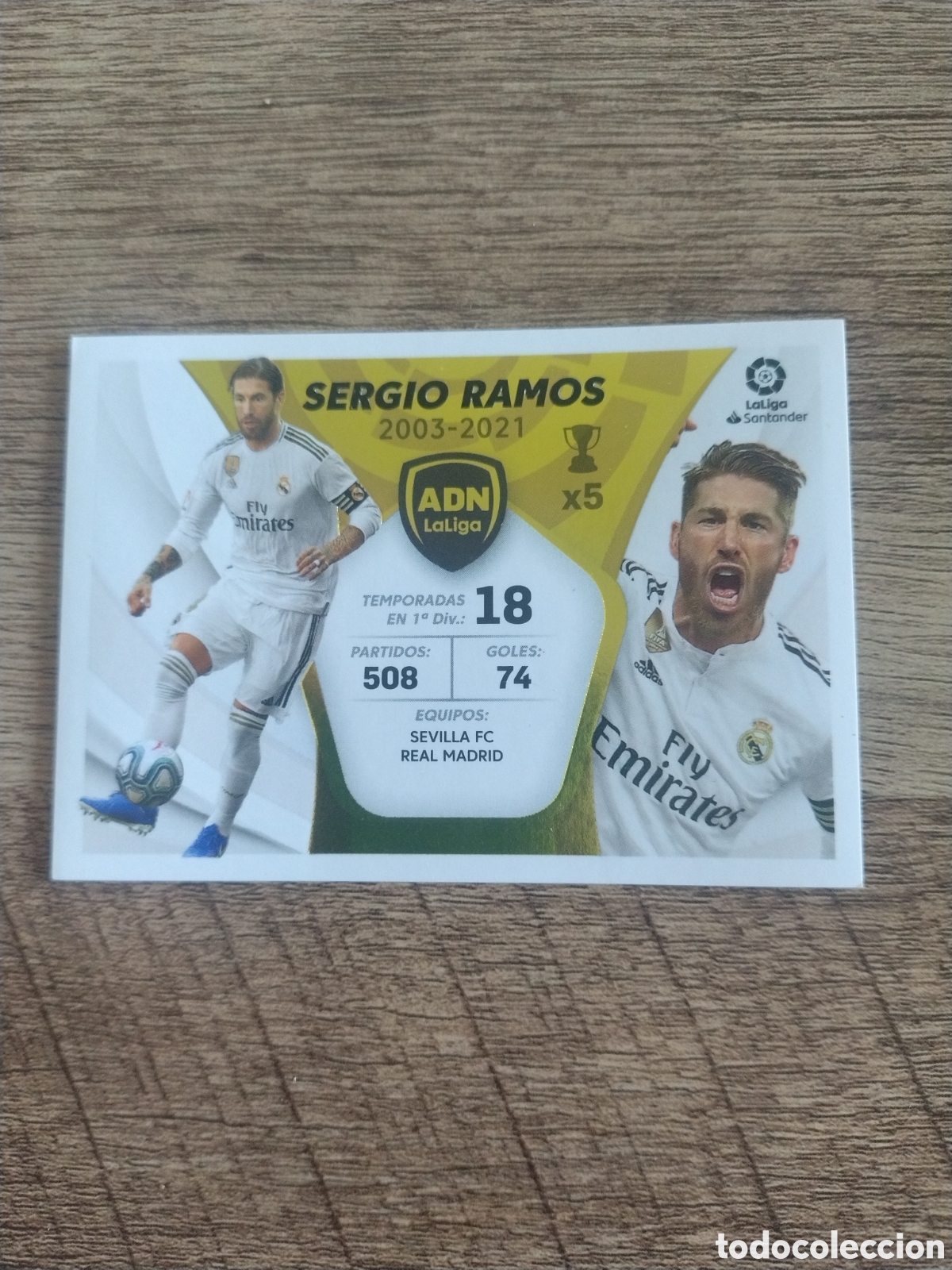 Cromos de F&uacute;tbol: Liga Este 2021-22 ADN LaLiga N27 Sergio Ramos