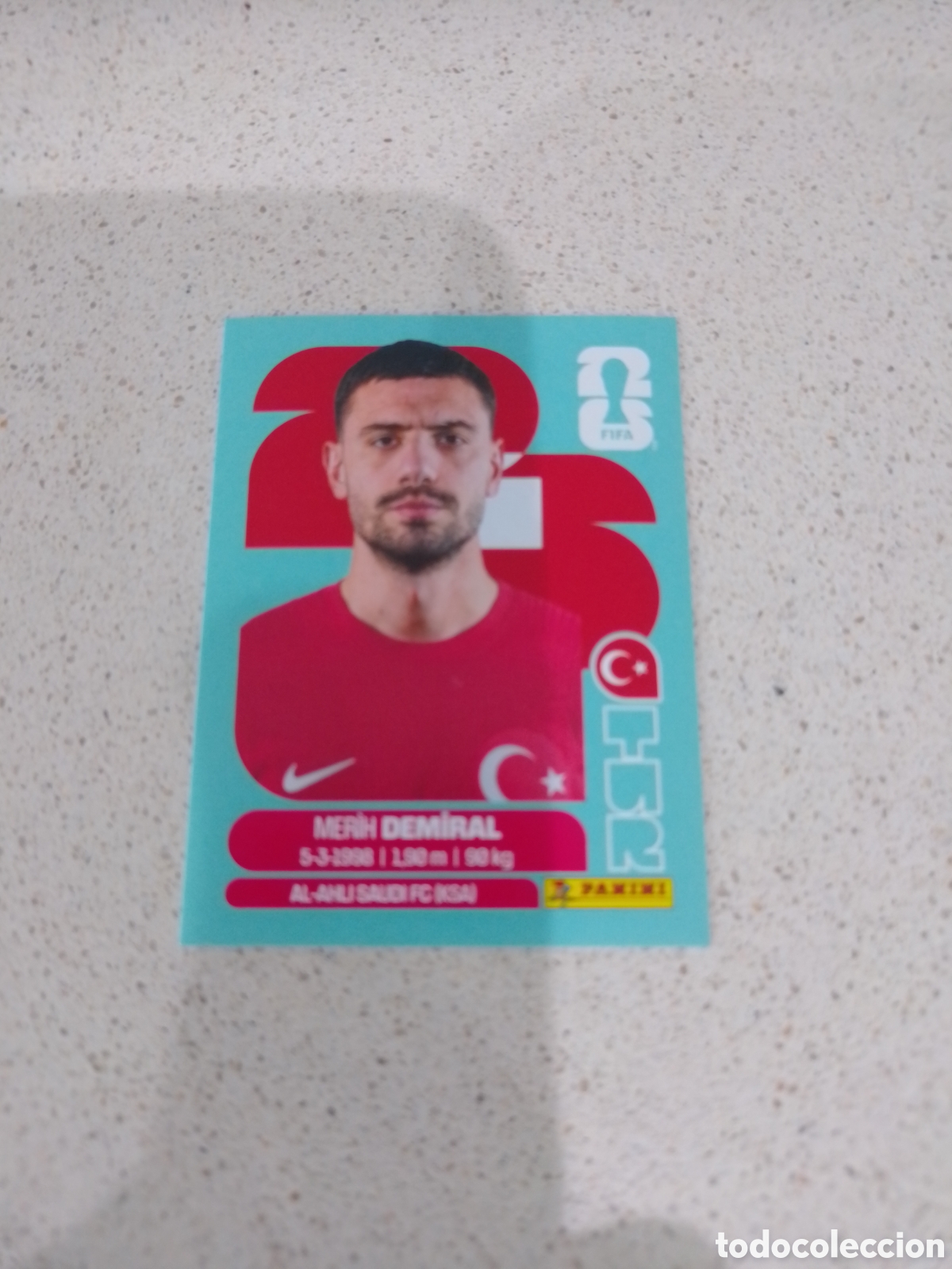 Cromos de F&uacute;tbol: CROMO NUMERO 7 DEMIRAL TURQUIA. MUNDIAL 2026. PANINI.