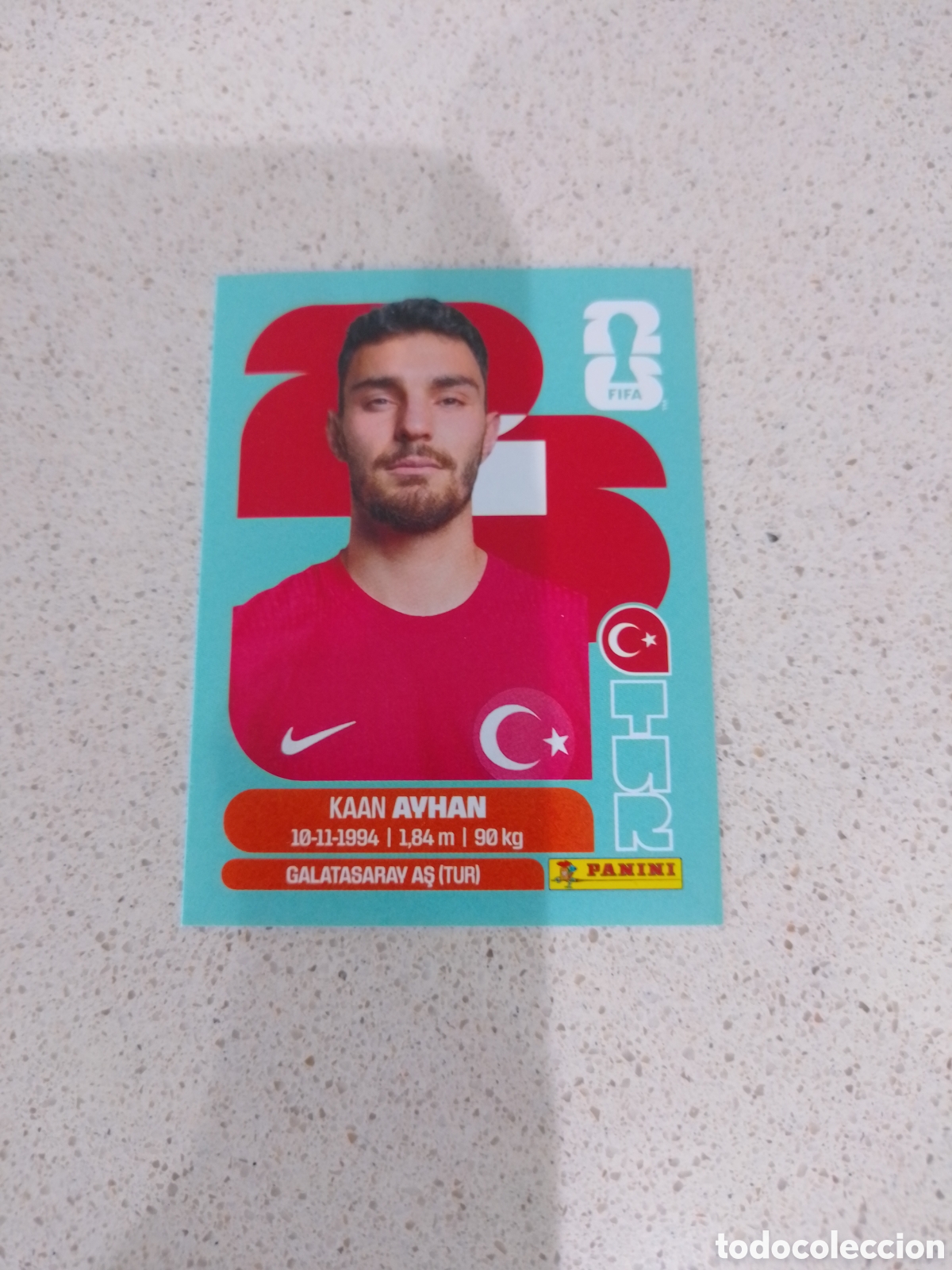 Figurine di Calcio: CROMO NUMERO 9 AYHAN TURQUIA. MUNDIAL 2026. PANINI.