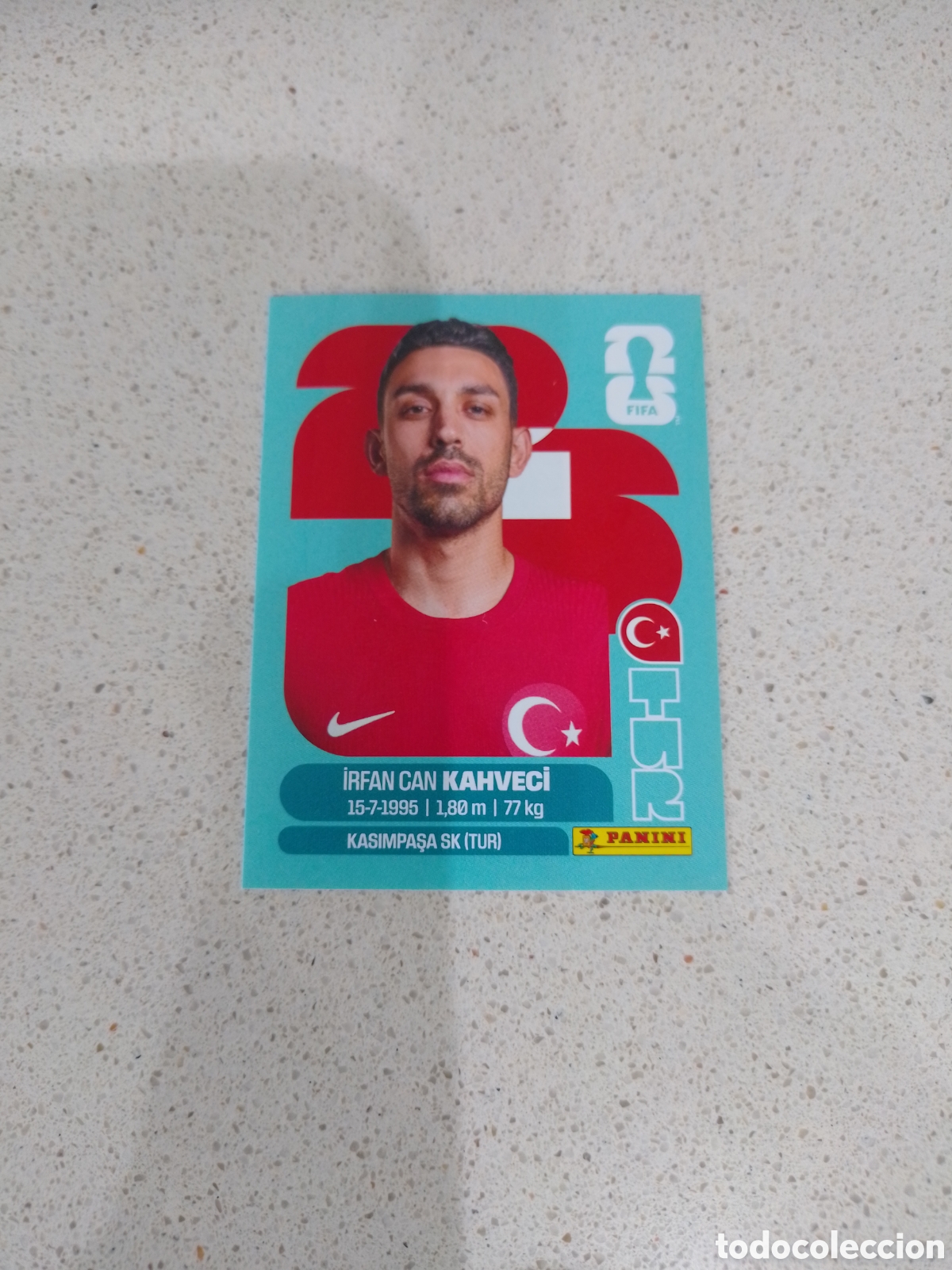Cromos de F&uacute;tbol: CROMO NUMERO 15 KAHVECI TURQUIA. MUNDIAL 2026. PANINI.