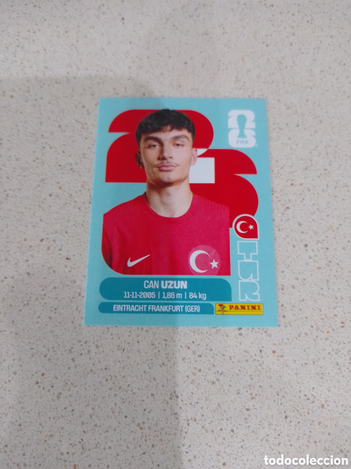 Cromos de F&uacute;tbol: CROMO NUMERO 17 UZUN TURQUIA. MUNDIAL 2026. PANINI.