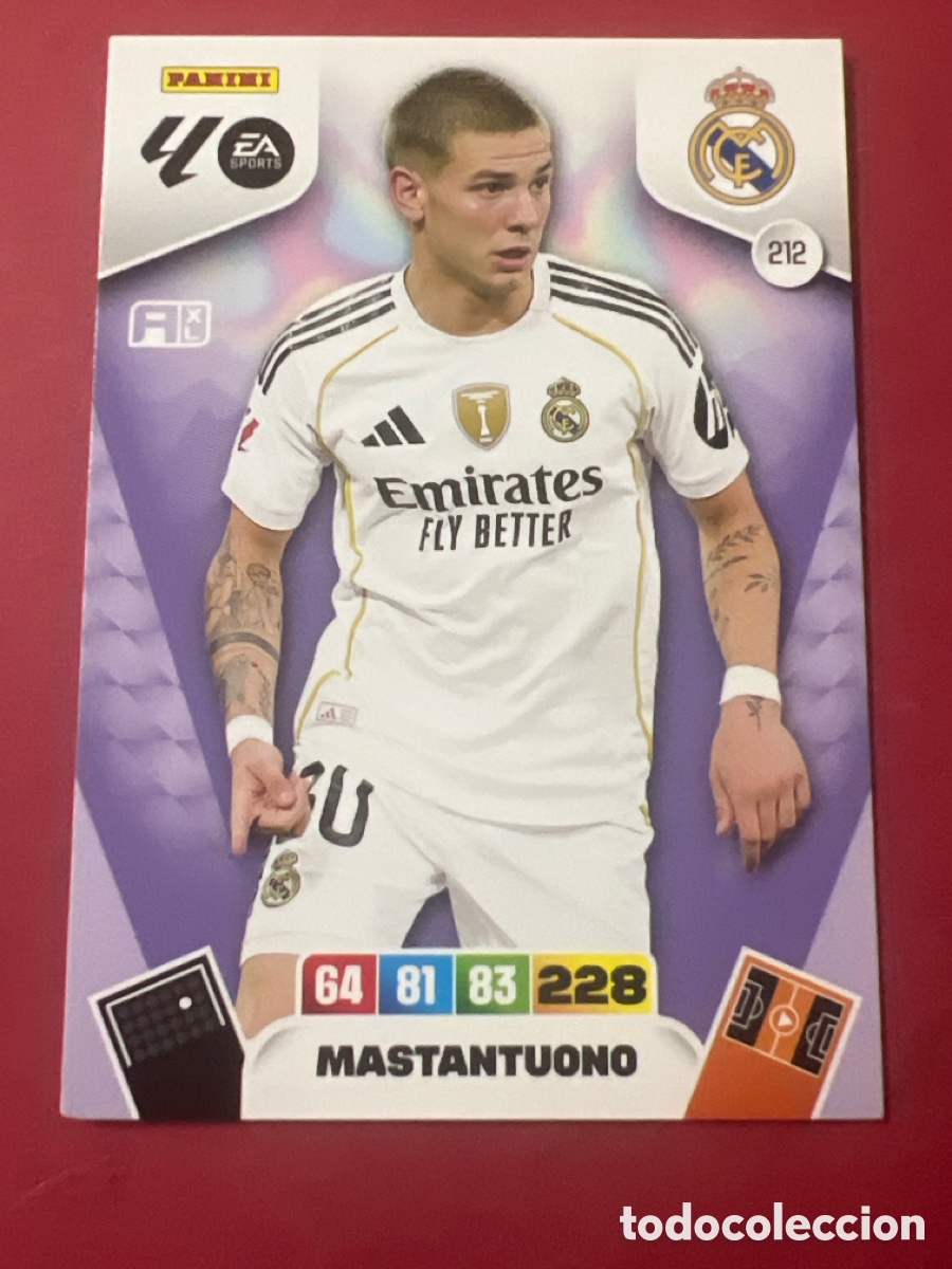 Cromos de F&uacute;tbol: C1815. 212 MASTAUNTONO DEL REAL MADRID 25 26 ADRENALYN XL 2025 2026