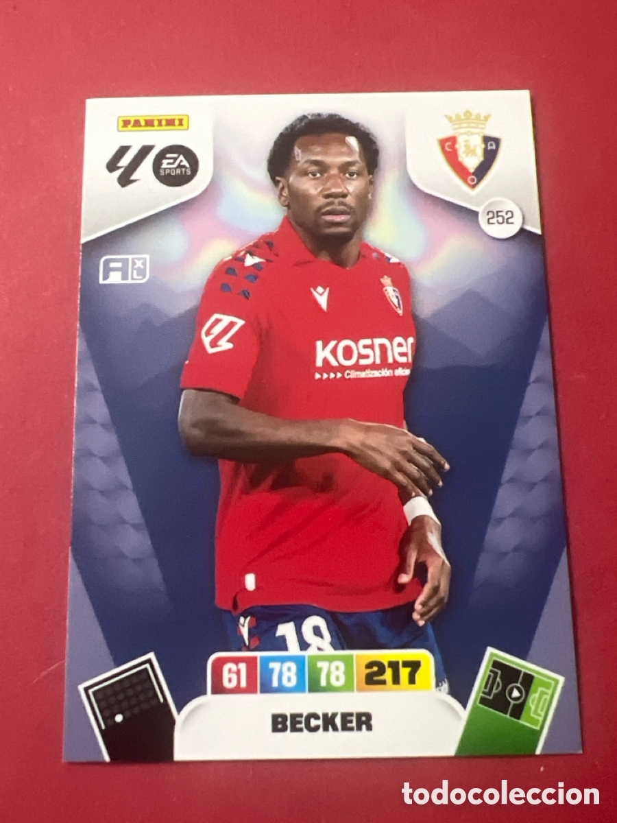 Cromos de F&uacute;tbol: C1818. 252 BECKER OSASUNA ADRENALYN LIGA 25 26 2025 2026 PANINI album