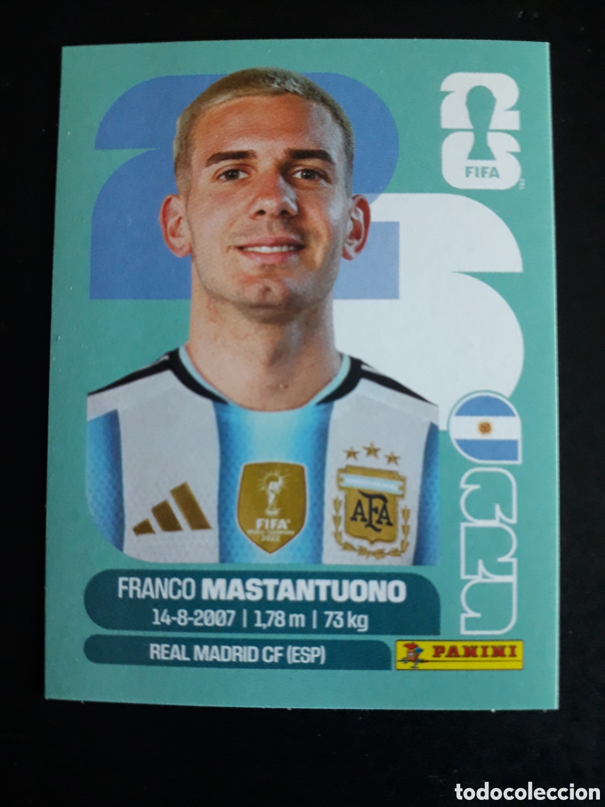 Cromos de F&uacute;tbol: MASTANTUONO ARGENTINA ARG 15 MUNDIAL F&Uacute;TBOL 2026 FIFA WORLD CUP PANINI SIN PEGAR PEDIDO M&Iacute;NIMO 3&euro;.