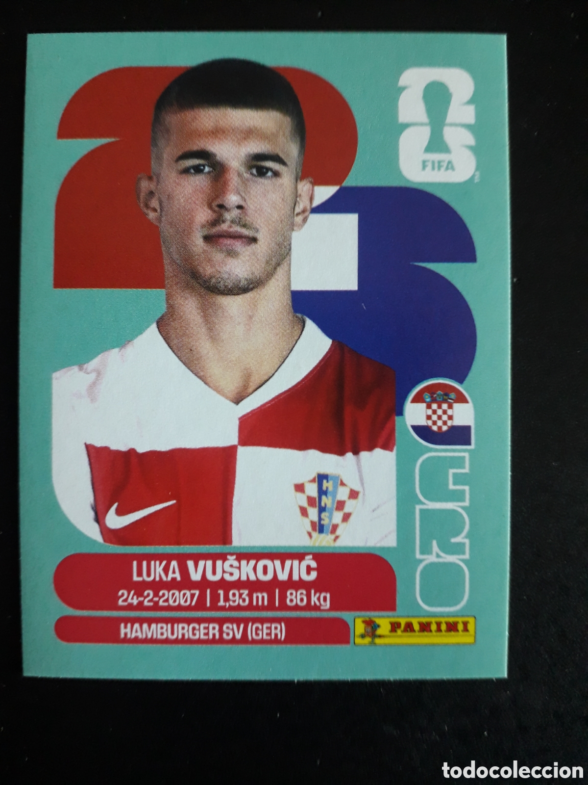 Cromos de F&uacute;tbol: VU&Scaron;KOVIĆ CROACIA CRO 6 MUNDIAL F&Uacute;TBOL 2026 FIFA WORLD CUP PANINI SIN PEGAR PEDIDO M&Iacute;NIMO 3&euro;