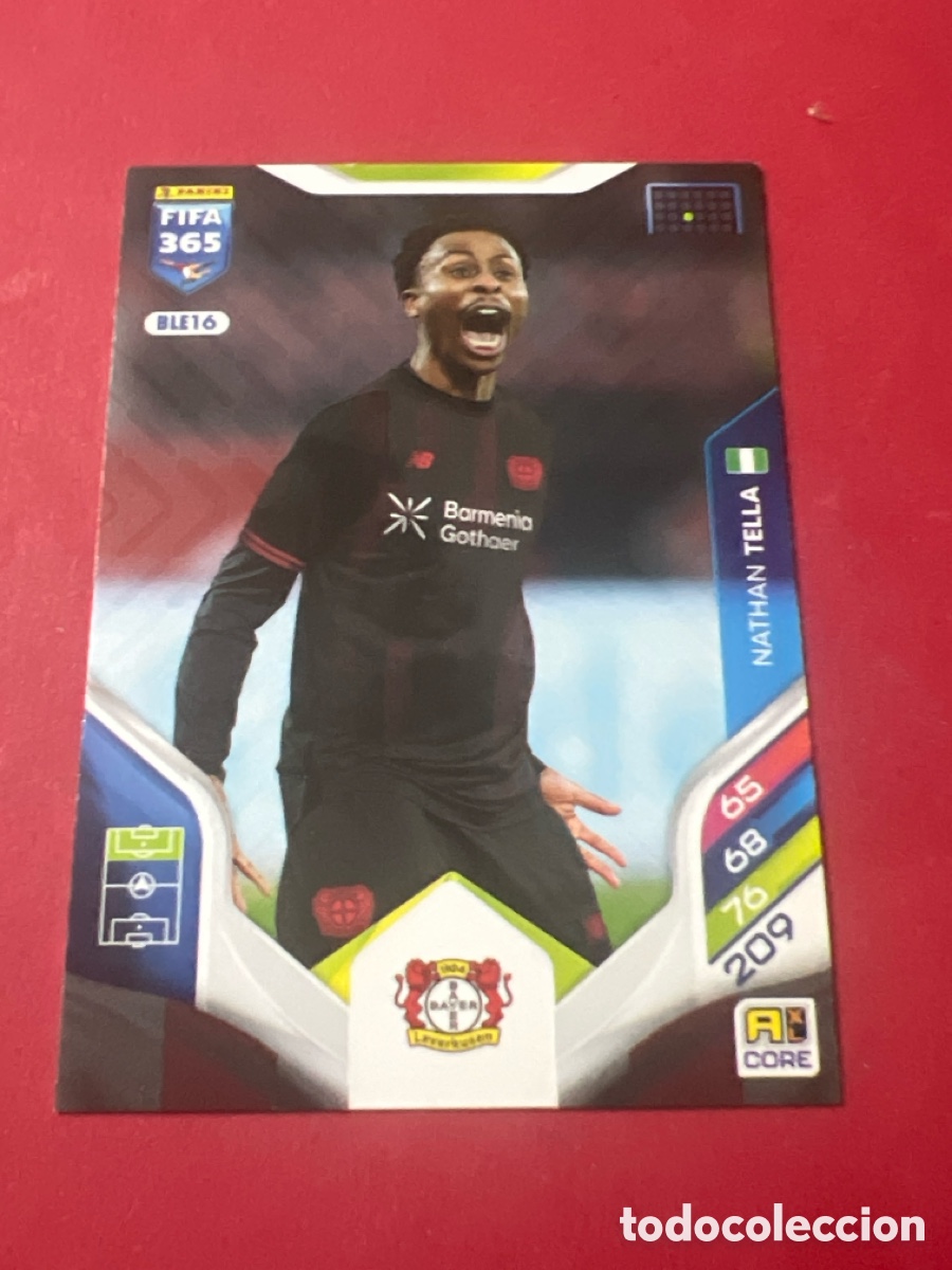 Cromos de F&uacute;tbol: C1829. BLE16 Nathan Tella - Bayer Leverkusen - Adrenalyn Fifa 365 2026- Panini 26