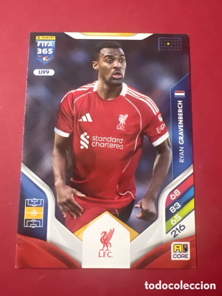 Cromos de F&uacute;tbol: C1836. LIV9 RYAN GRAVENBERCH (LIVERPOOL) PANINI ADRENALYN XL FIFA 365 2026 26