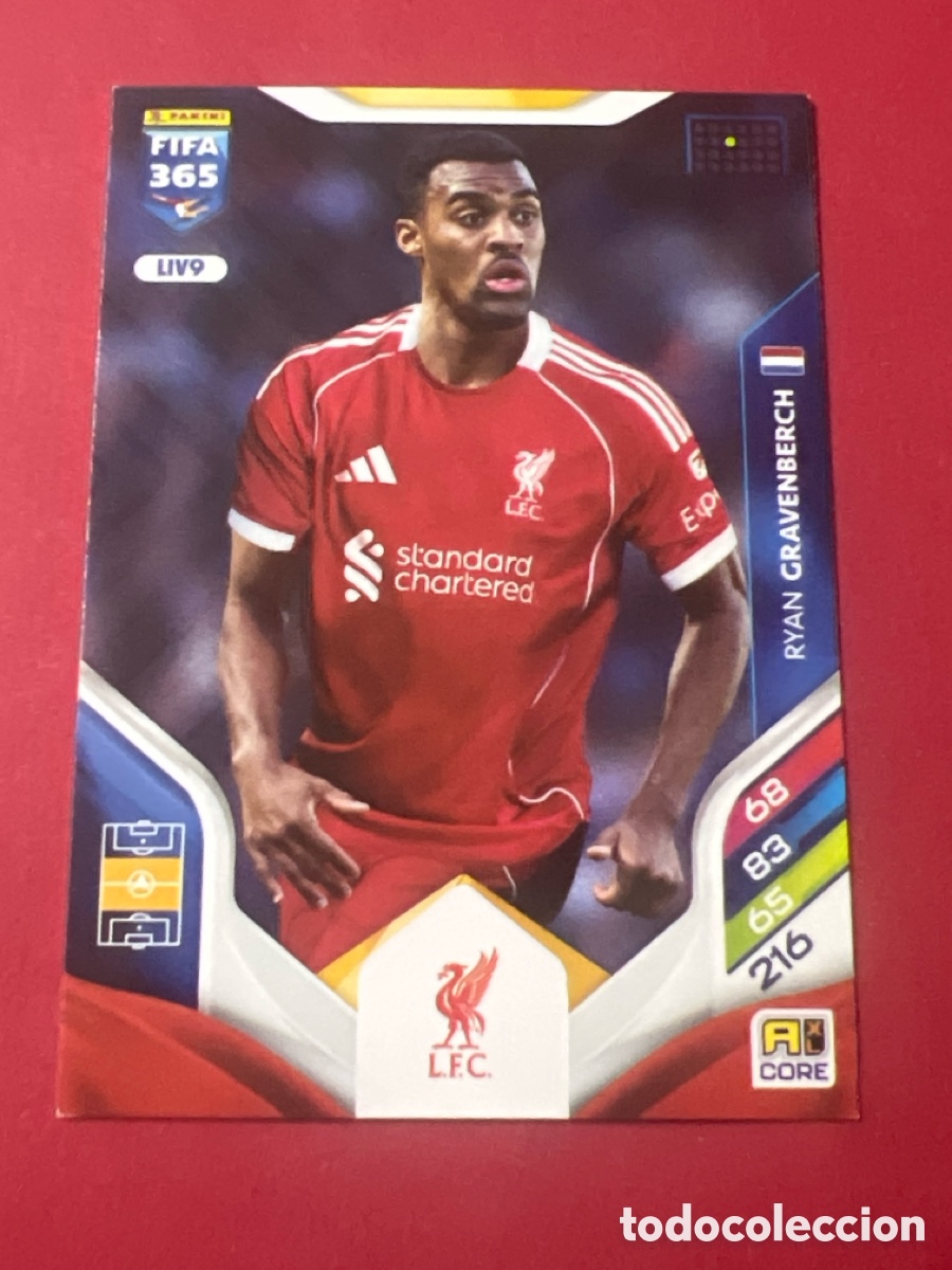 Cromos de F&uacute;tbol: C1841. LIV9 RYAN GRAVENBERCH (LIVERPOOL) PANINI ADRENALYN XL FIFA 365 2026 26