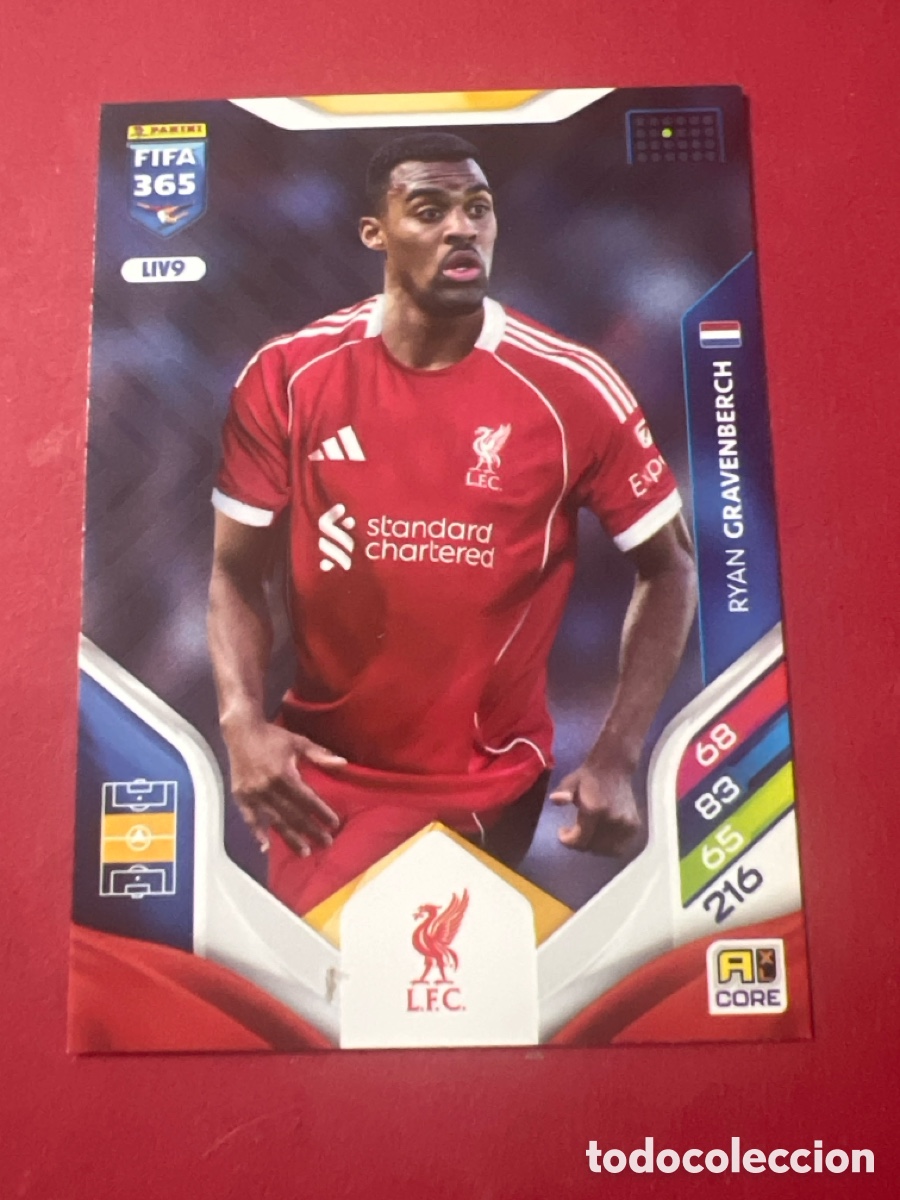 Cromos de F&uacute;tbol: C1842. LIV9 RYAN GRAVENBERCH (LIVERPOOL) PANINI ADRENALYN XL FIFA 365 2026 26