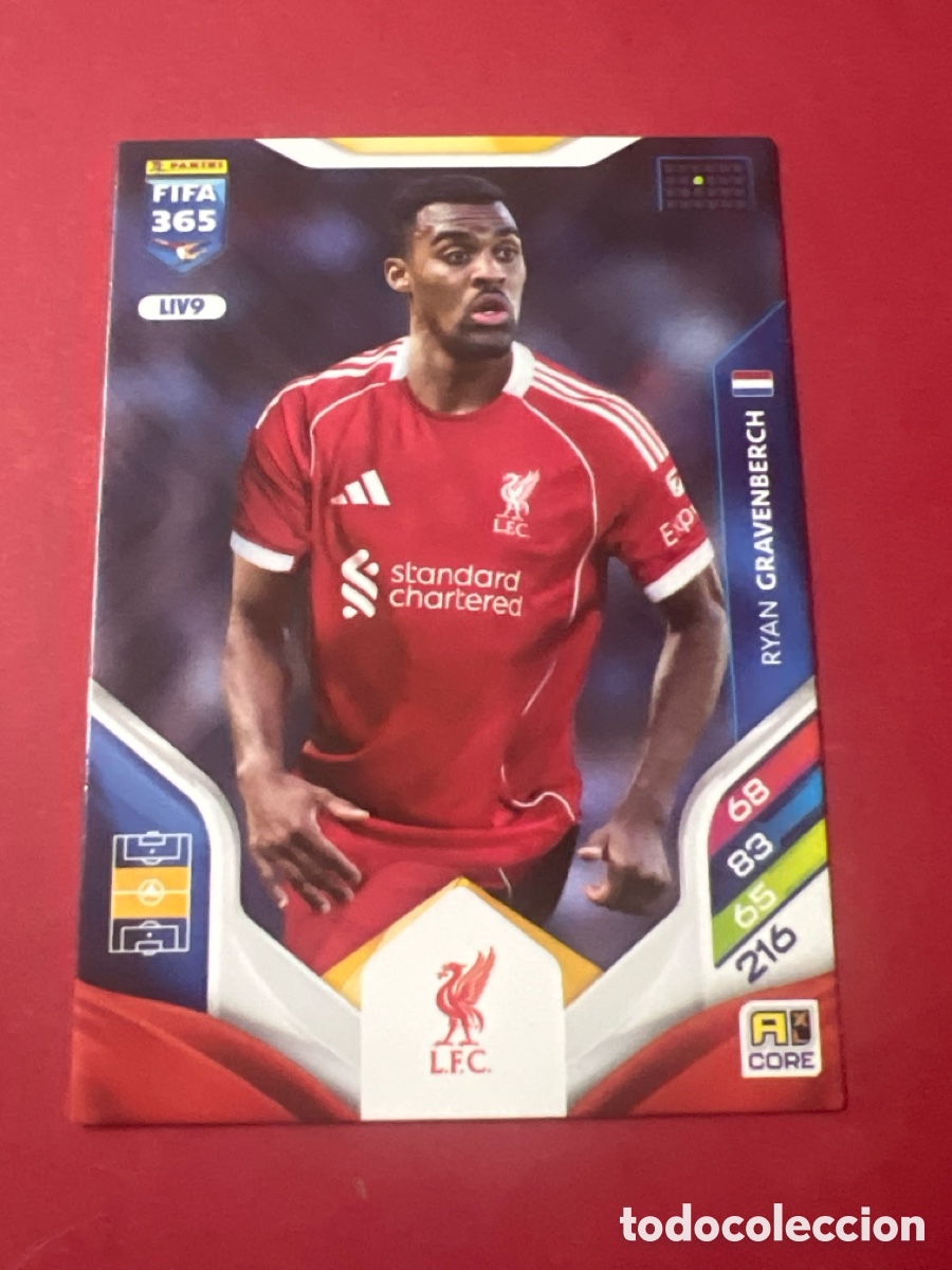 Cromos de F&uacute;tbol: C1843. LIV9 RYAN GRAVENBERCH (LIVERPOOL) PANINI ADRENALYN XL FIFA 365 2026 26