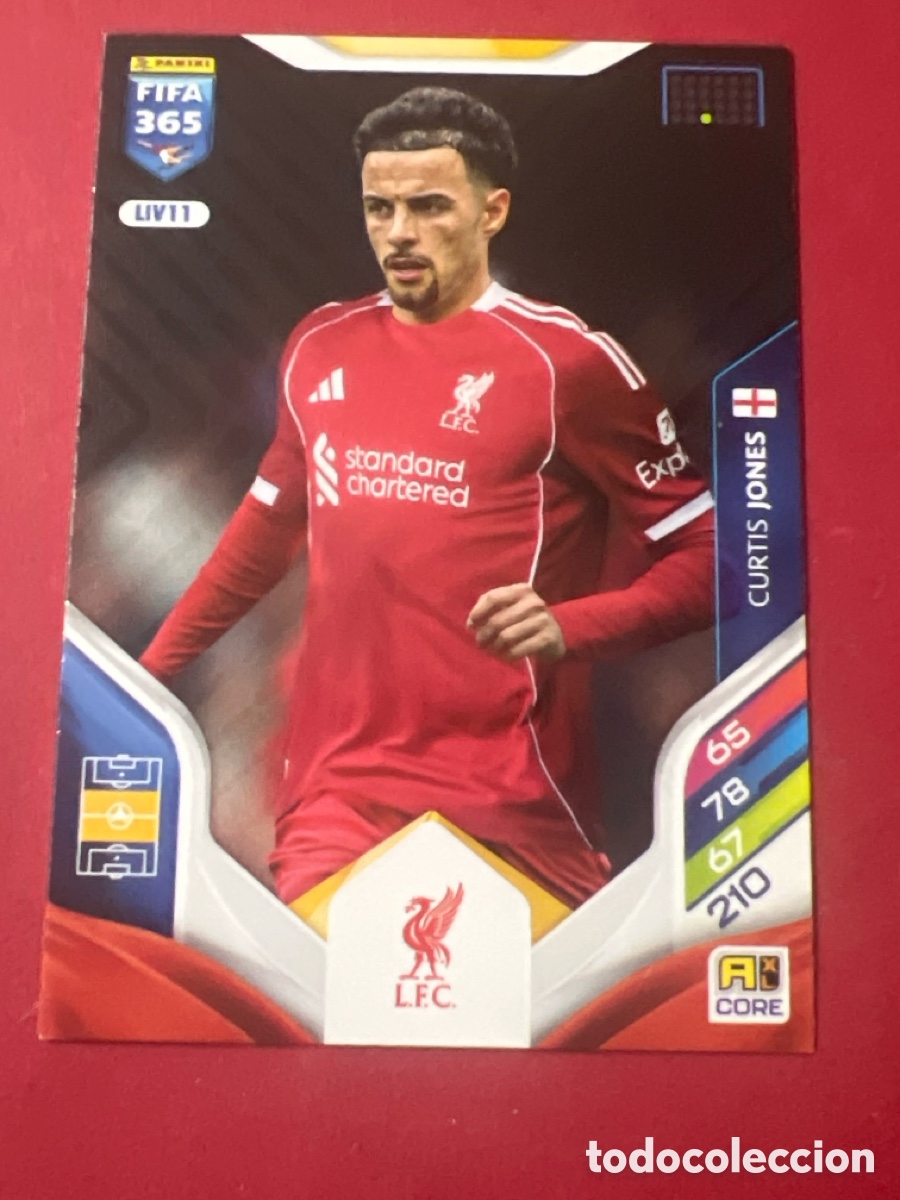 Cromos de F&uacute;tbol: C1844. N&ordm; LIV11 Curtis Jones Liverpool Adrenalyn XL FIFA 365 2026