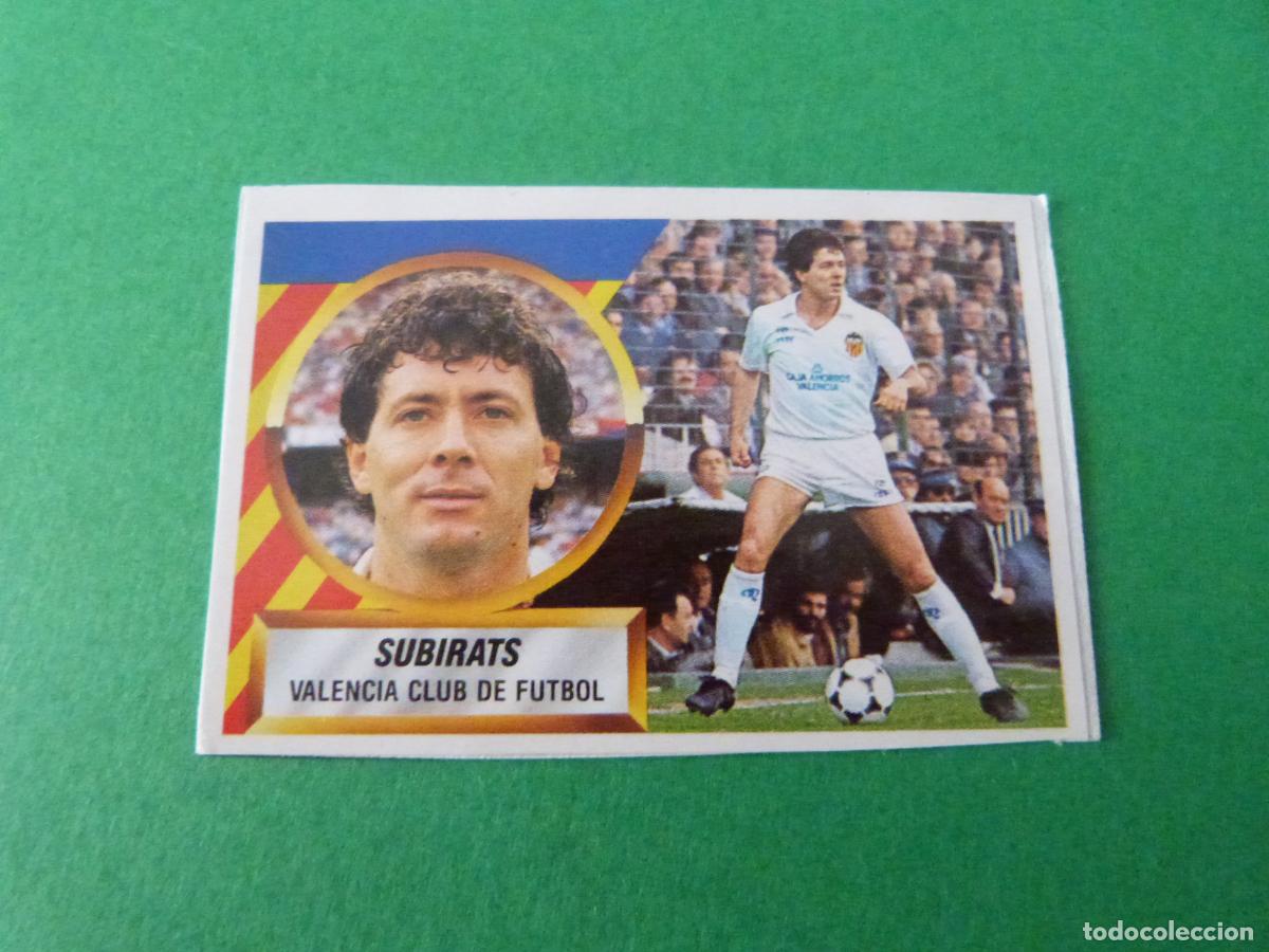 Cromos de F&uacute;tbol: CROMO FUTBOL SUBIRATS VALENCIA C.F. RECORTADO N&ordm; 12 LIGA ESTE 1988-1989/88-89