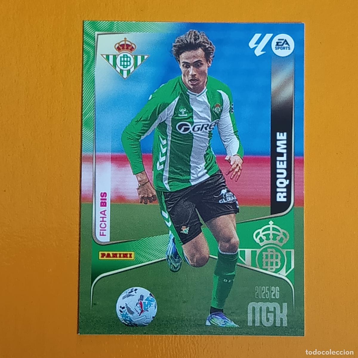Cromos de F&uacute;tbol: 105 FICHA BIS RIQUELME. REAL BETIS. MEGACRACKS 2025-26. PANINI