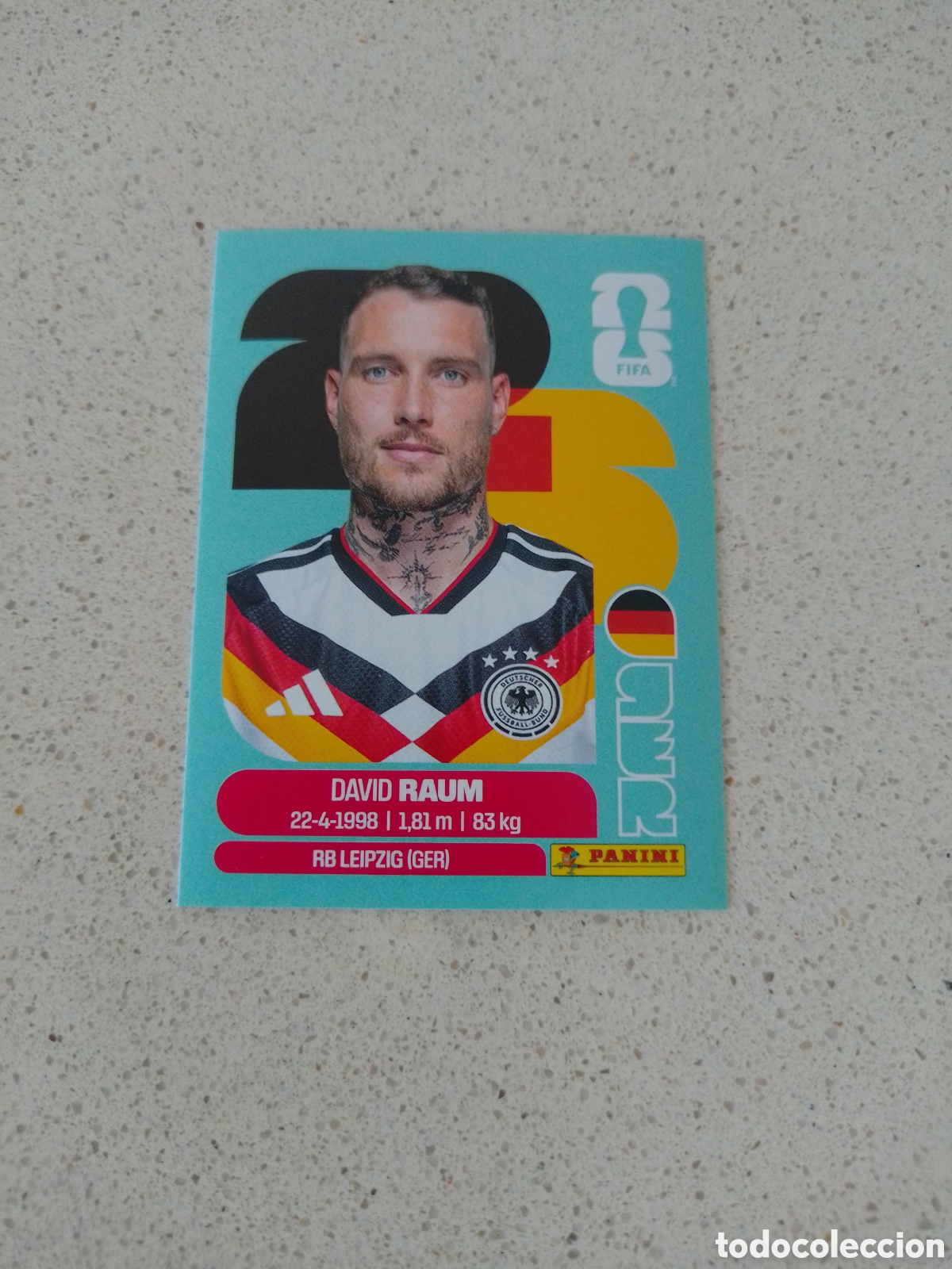 Cromos de F&uacute;tbol: CROMO NUMERO 4 RAUM ALEMANIA. MUNDIAL 2026. PANINI.