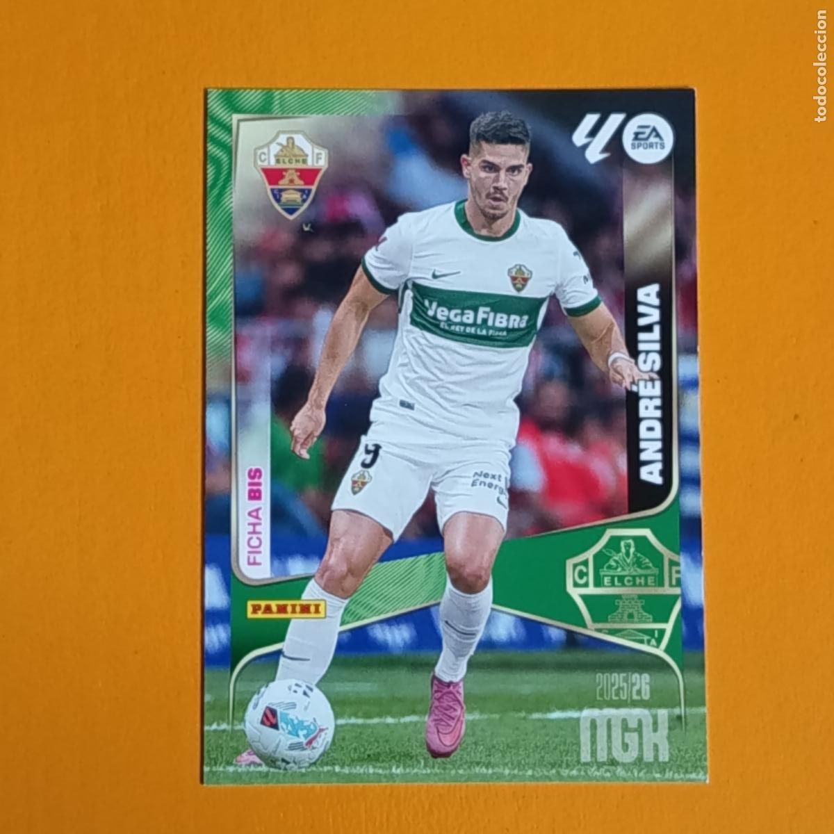 Cromos de F&uacute;tbol: 142 FICHA BIS. ANDR&Eacute; SILVA. ELCHE CF. MEGACRACKS 2025-26. PANINI