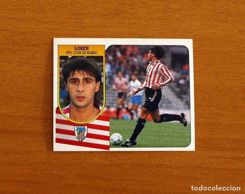 Cromos de F&uacute;tbol: Athletic de Bilbao - Loren - Ediciones Este Liga 1991-1992, 91-92 - Nunca pegado