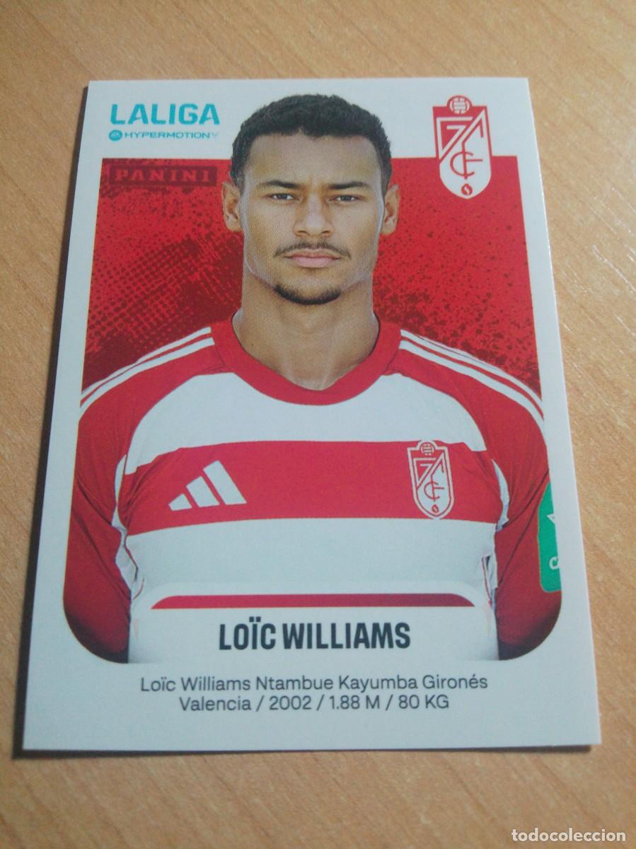 Cromos de f&uacute;tbol: 218 LOIIC WILLIAMS DEL GRANADA 2&ordf; DIVISION HYPERMOTION 25 26 PANINI 2025 2026 NUEVO