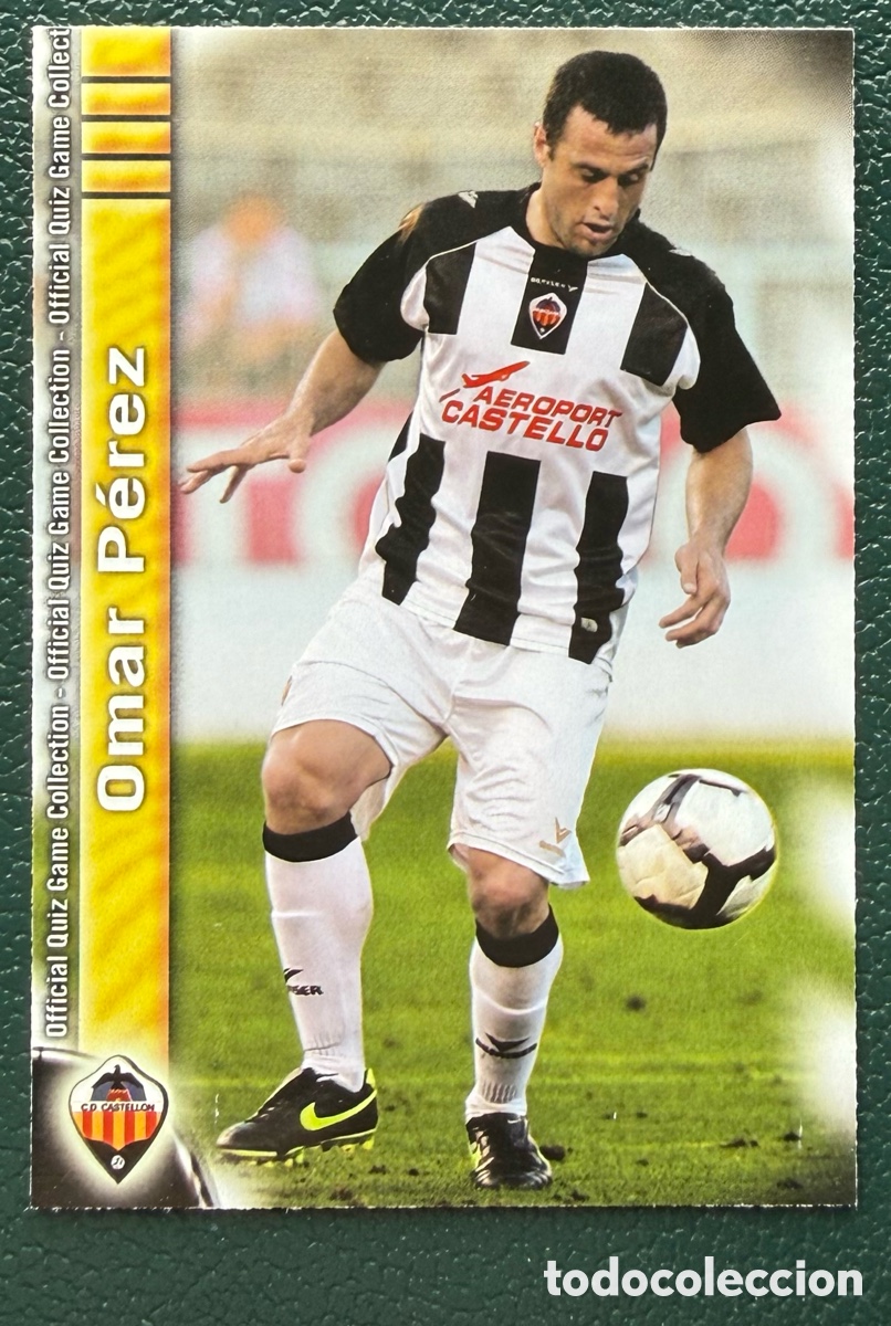 Cromos de f&uacute;tbol: 848 OMAR PEREZ CD CASTELLON FICHAS ALBUM MUNDICROMO 2009 2010 09 10