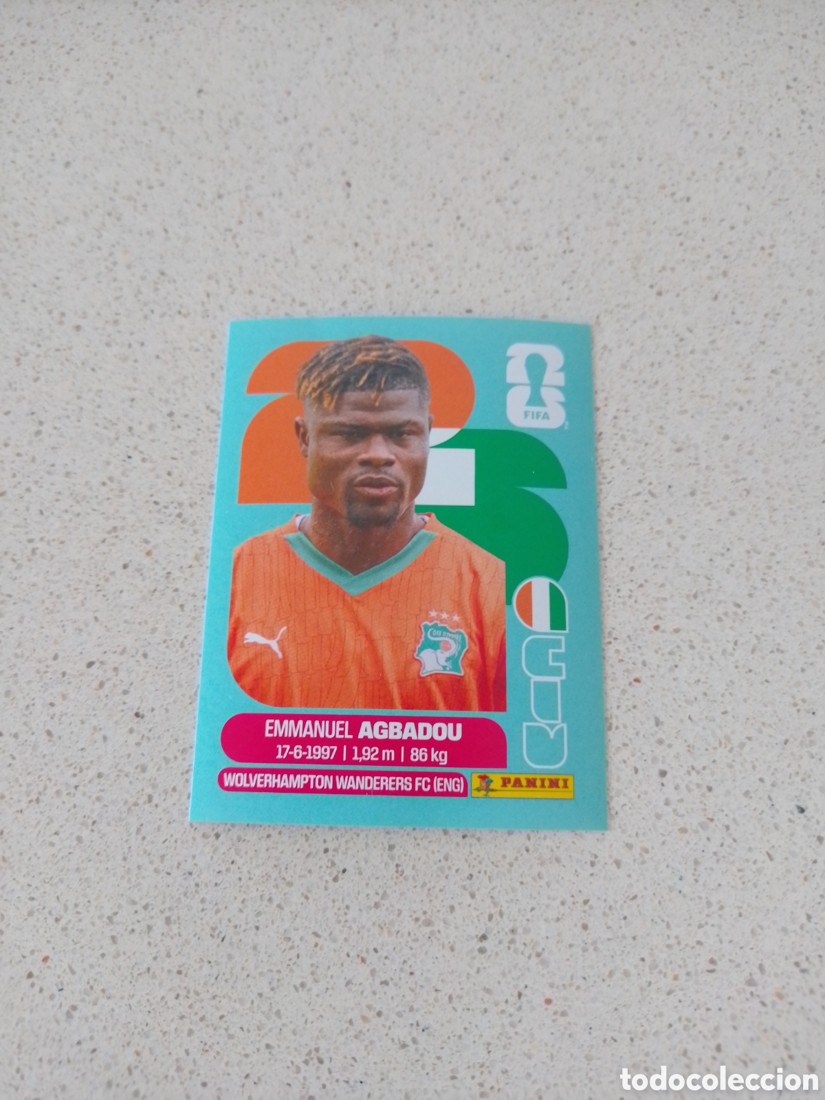 Cromos de F&uacute;tbol: CROMO NUMERO 8 AGBADOU COSTA DE MARFIL. MUNDIAL 2026. PANINI.