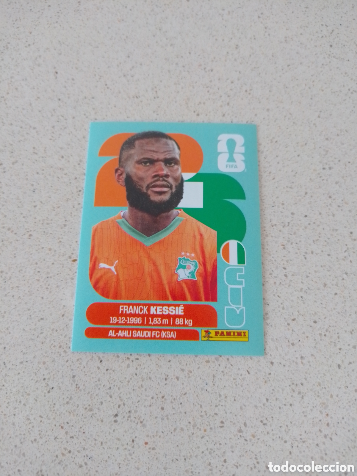 Cromos de F&uacute;tbol: CROMO NUMERO 10 KESSI&Eacute; COSTA DE MARFIL. MUNDIAL 2026. PANINI.
