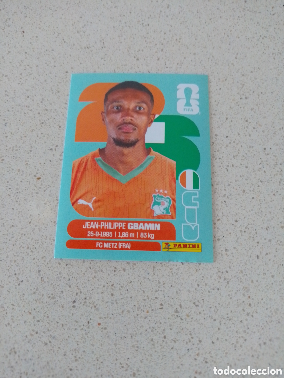 Cromos de F&uacute;tbol: CROMO NUMERO 14 GBAMIN COSTA DE MARFIL. MUNDIAL 2026. PANINI.