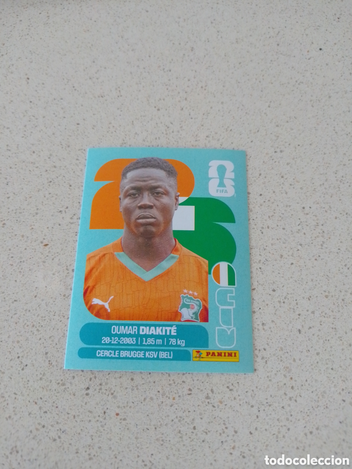 Cartes &agrave; collectionner de Football: CROMO NUMERO 20 DIAKIT&Eacute; COSTA DE MARFIL. MUNDIAL 2026. PANINI.