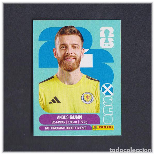 Cromos de F&uacute;tbol: FIFA WORLD CUP 2026 26 MUNDIAL PANINI ANGUS GUNN SCO 2 ESCOCIA COLECCI&Oacute;N ALBUM LIGA STICKER