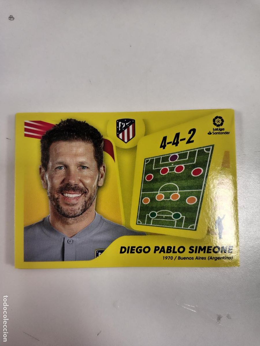 Football Stickers: Liga Este 2021-22 Atletico Madrid 2 Diego Pablo Simeone