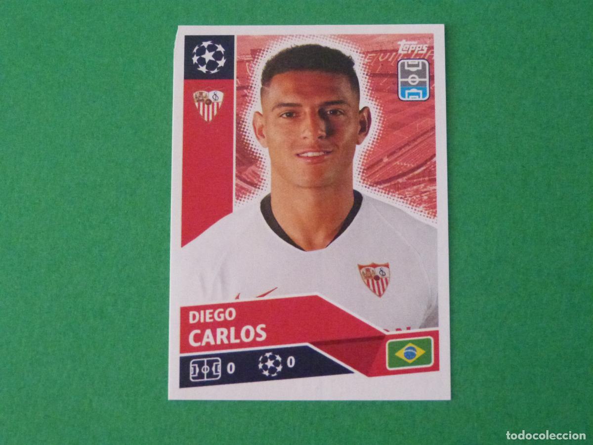 Football Stickers: CROMO FUTBOL DIEGO CARLOS SEVILLA F.C. SIN PEGAR N&ordm; 5 CHAMPIONS LEAGUE 2020-2021/20-21 TOPPS