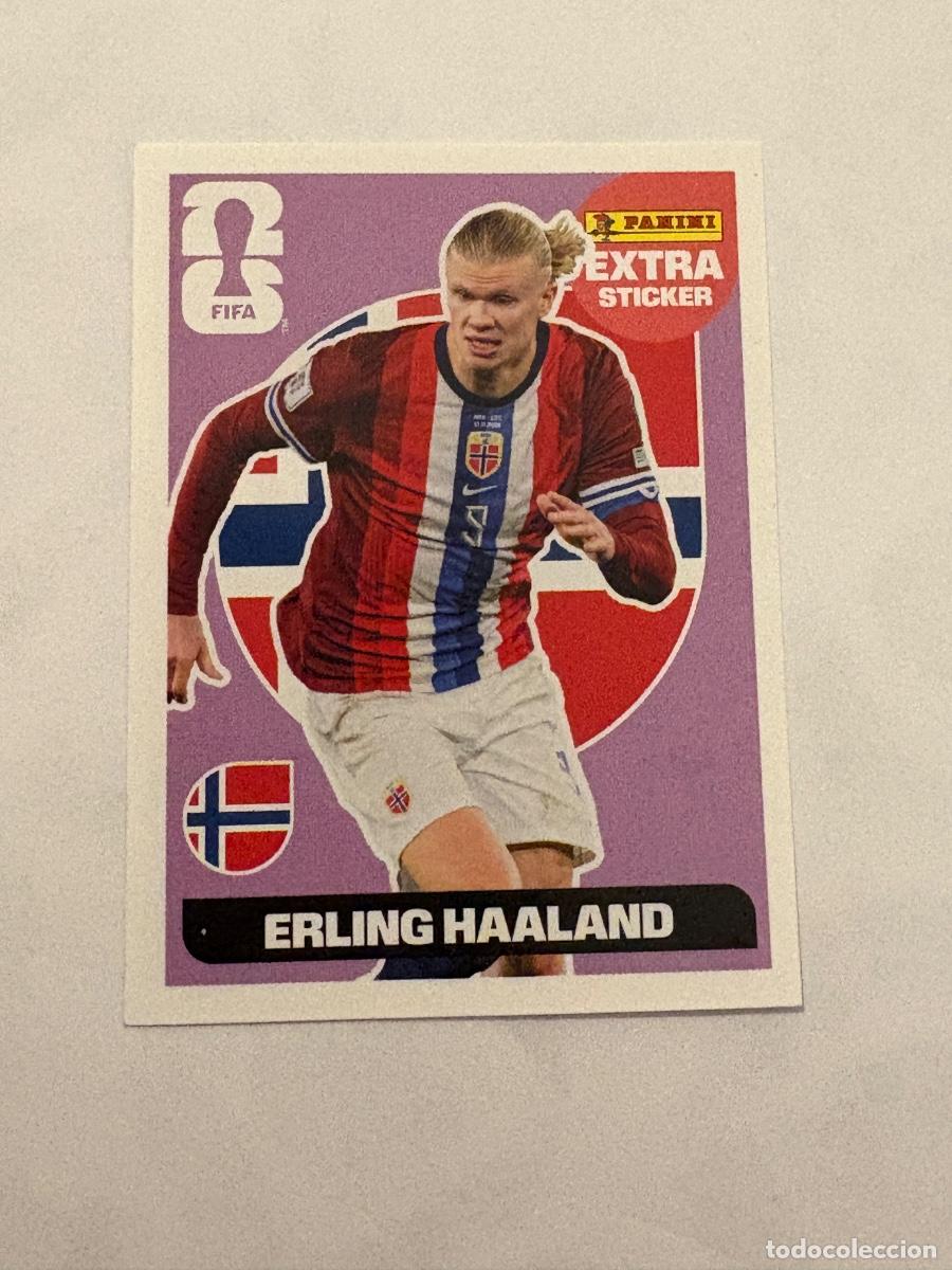 Cromos de F&uacute;tbol: CROMO PANINI MUNDIAL ERLING HAALAND BASE USA CANADA M&Eacute;XICO 2026 EXRA STICKERS