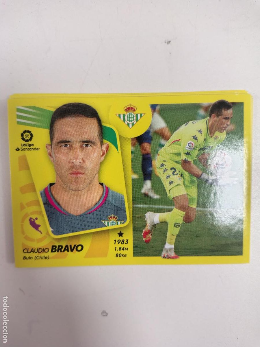 Cromos de F&uacute;tbol: Liga Este 2021-22 Betis 5 Claudio Bravo