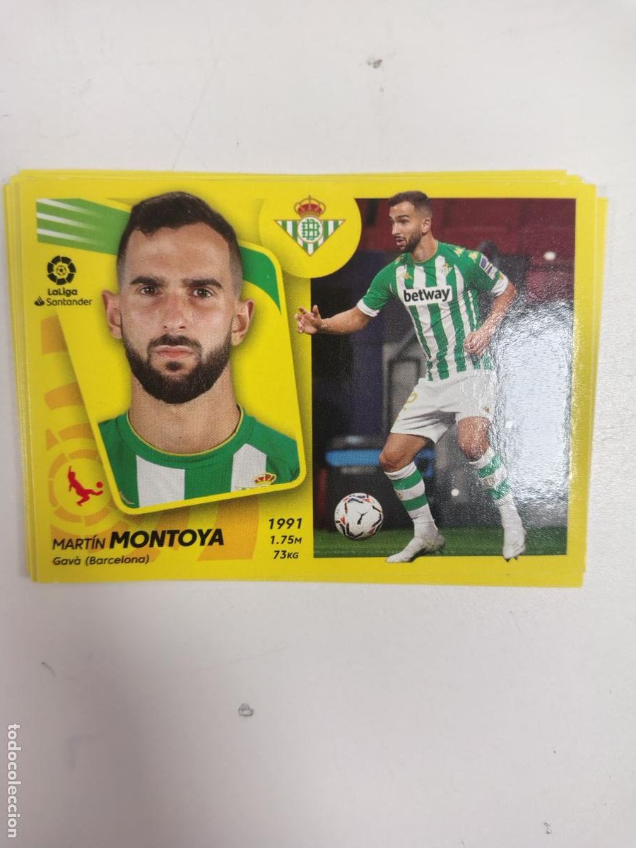 Cromos de F&uacute;tbol: Liga Este 2021-22 Betis 7 Martin Montoya