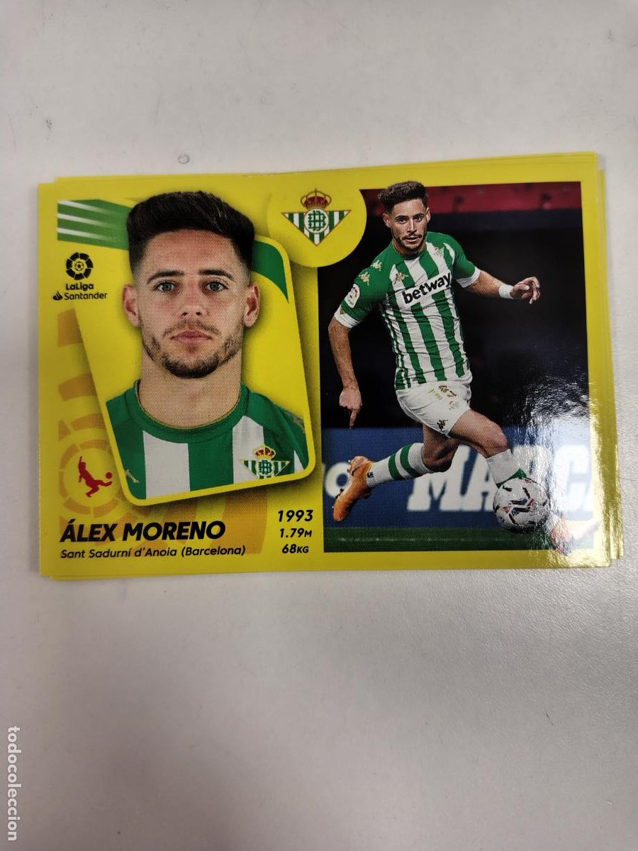 Cromos de F&uacute;tbol: Liga Este 2021-22 Betis 11B Alex Moreno