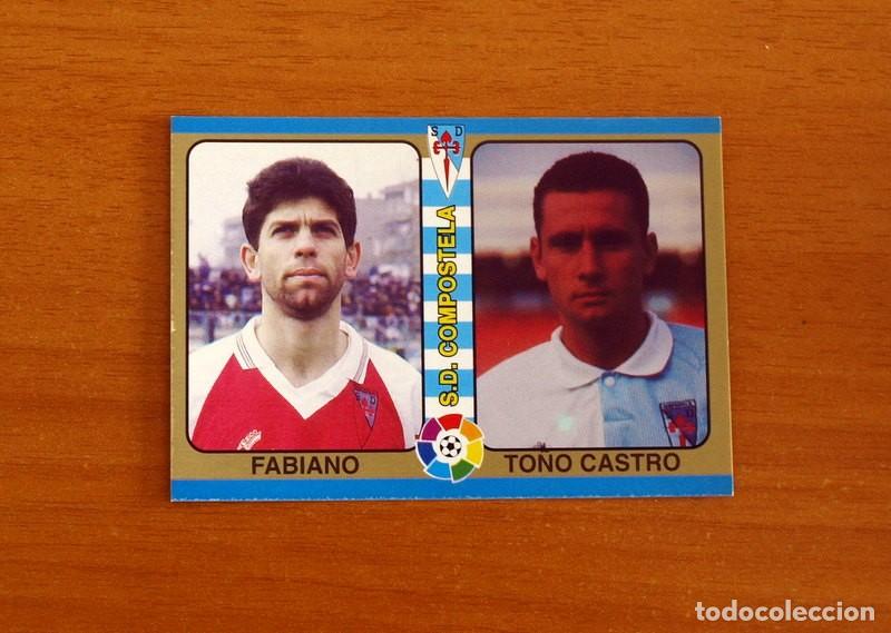 Cromos de F&uacute;tbol: Compostela - N&ordm; 177 Fabiano-To&ntilde;o Castro -Fichas Liga Mundicromo F&uacute;tbol Total 1994-1995, 94-95