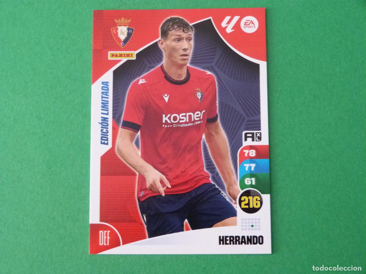 Cromos de F&uacute;tbol: TRADING CARD FUTBOL HERRANDO AT. OSASUNA EDICION LIMITADA LIGA ADRENALYN XL 2024-2025/24-25 PANINI