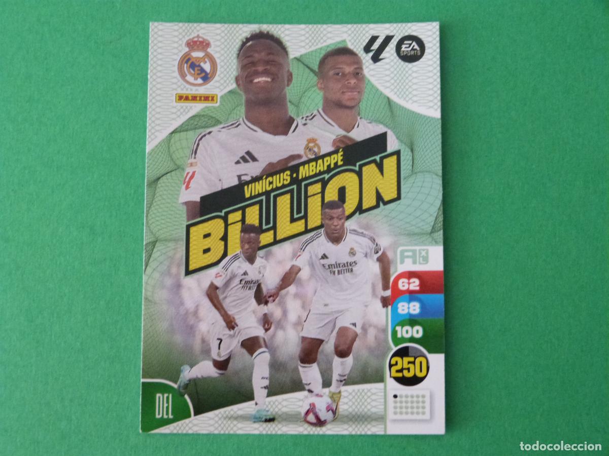 Cromos de F&uacute;tbol: TRADING CARD FUTBOL VINICIUS-MBAPPE REAL MADRID C.F BILLION LIGA ADRENALYN XL 2024-2025/24-25 PANINI