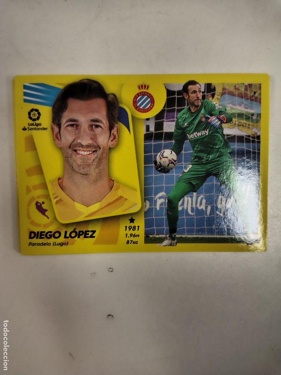 Cromos de F&uacute;tbol: Liga Este 2021-22 Espanyol 5 Diego Lopez
