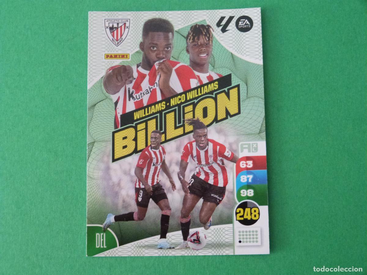 Cromos de F&uacute;tbol: TRADING CARD FUTBOL WILLIAMS-NICO ATH. BILBAO BILLION LIGA ADRENALYN XL 2024-2025/24-25 PANINI
