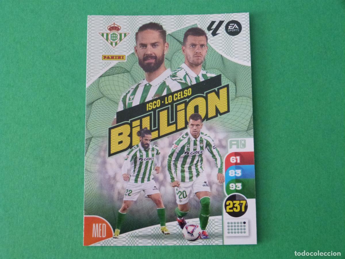 Cromos de f&uacute;tbol: TRADING CARD FUTBOL ISCO-LO CELSO BETIS BALOMPIE BILLION LIGA ADRENALYN XL 2024-2025/24-25 PANINI