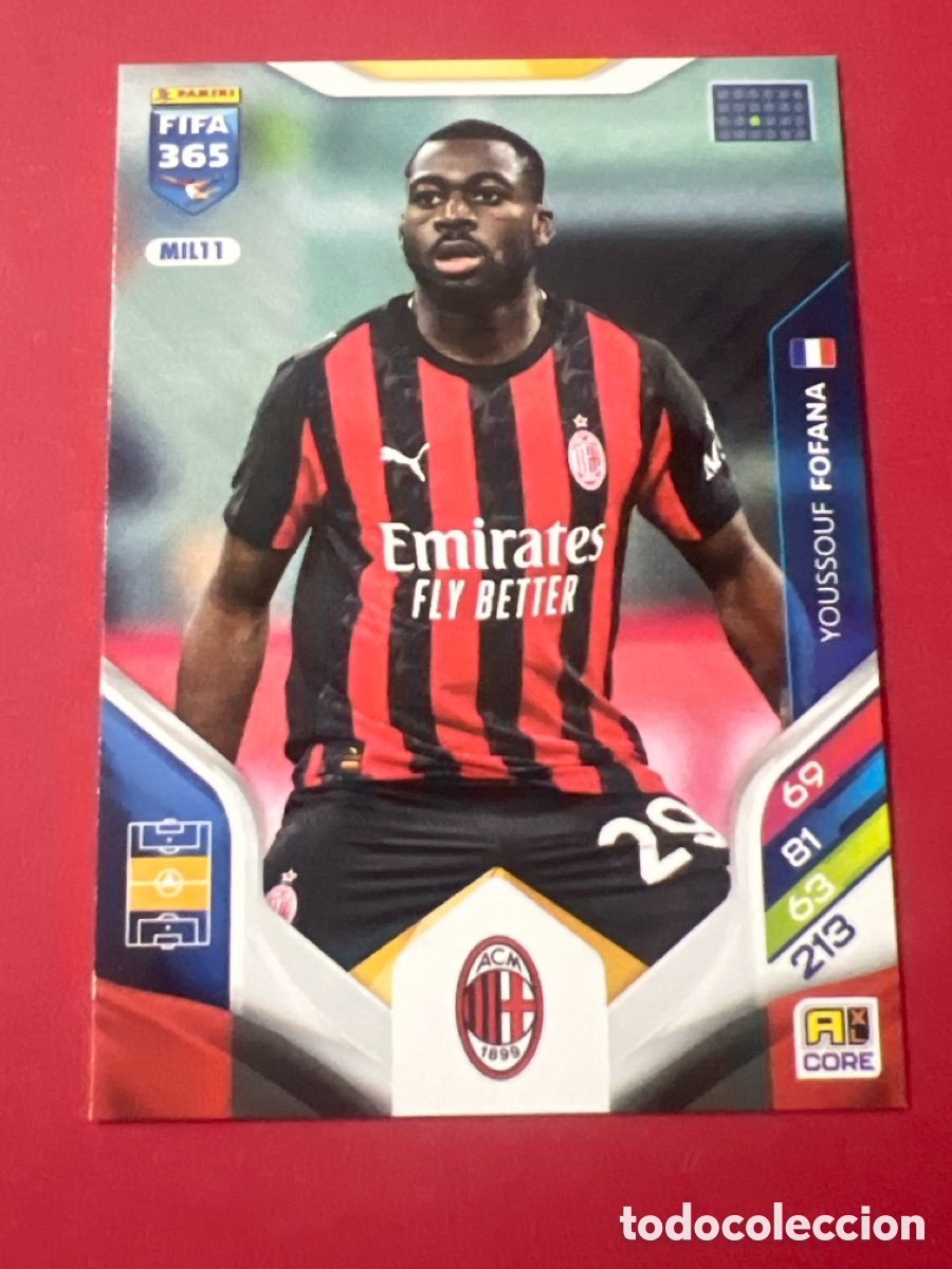 Figurine di Calcio: C1868. MIL11 Youssouf Fofana - A C Milan - Adrenalyn Fifa 365 2026- Panini 26