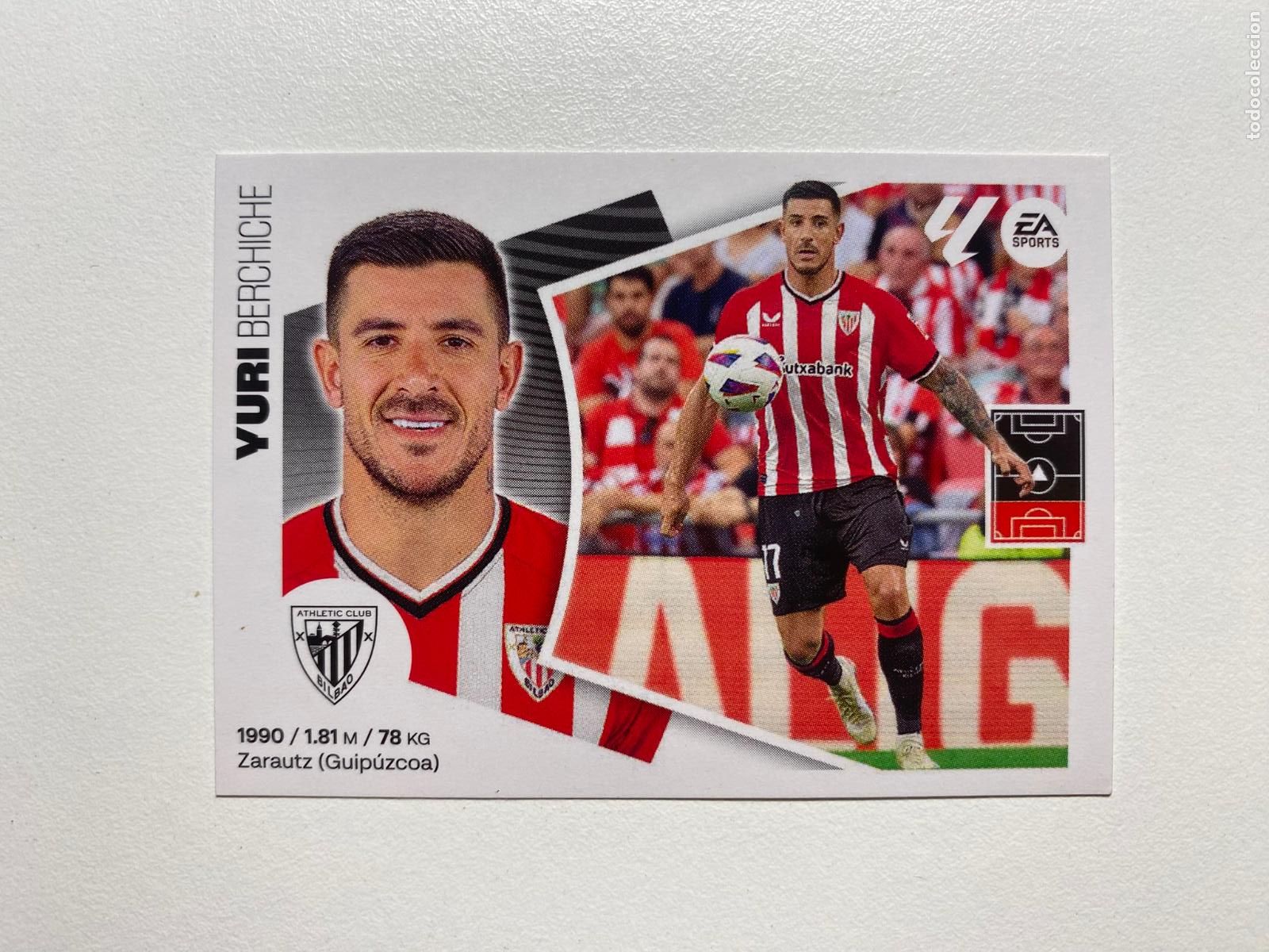 Cromos de F&uacute;tbol: N 10 ATHLETIC CLUB BILBAO Yuri Berchiche LIGA ESTE 24 25 &Aacute;LBUM CROMOS PANINI 2024 2025