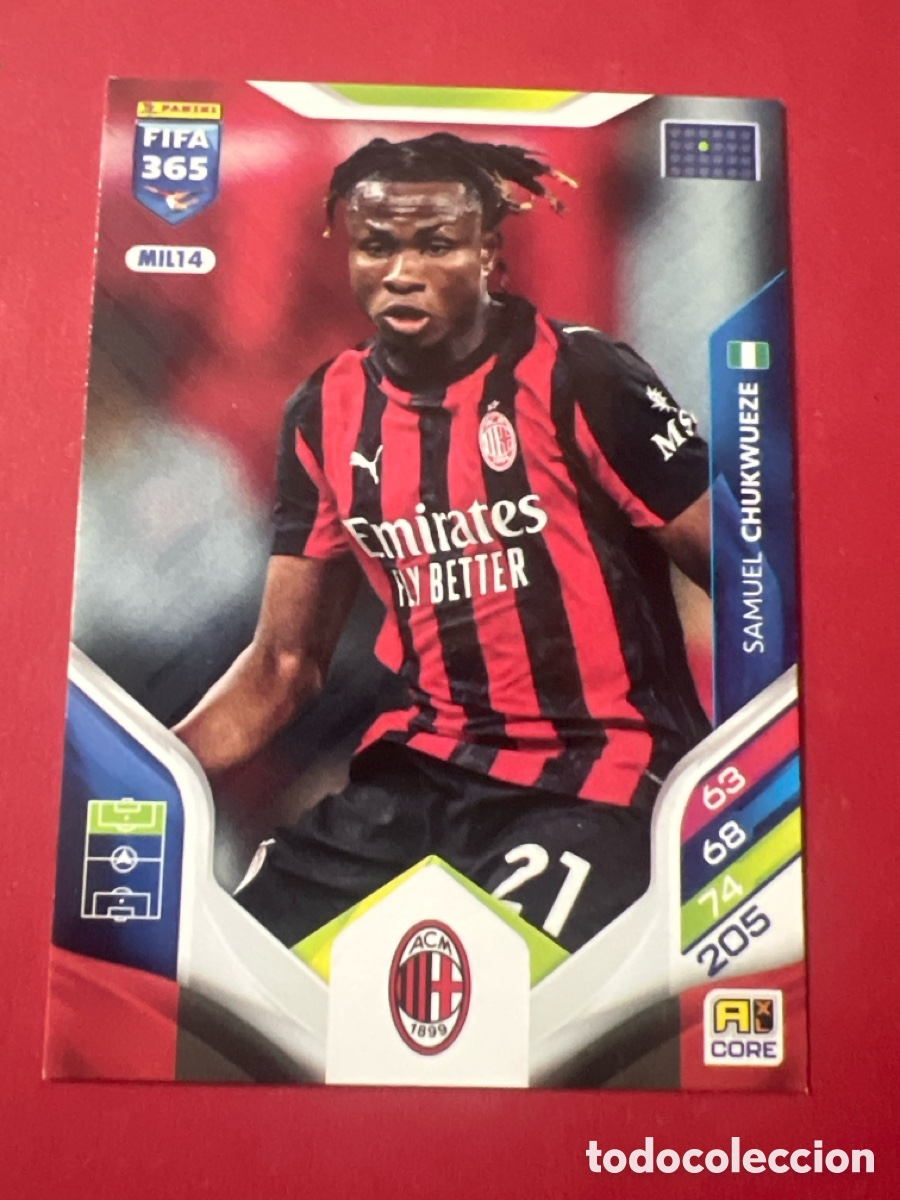 Cromos de F&uacute;tbol: C1869. MIL14 Samuel Chukwueze - A C Milan - Adrenalyn Fifa 365 2026- Panini 26