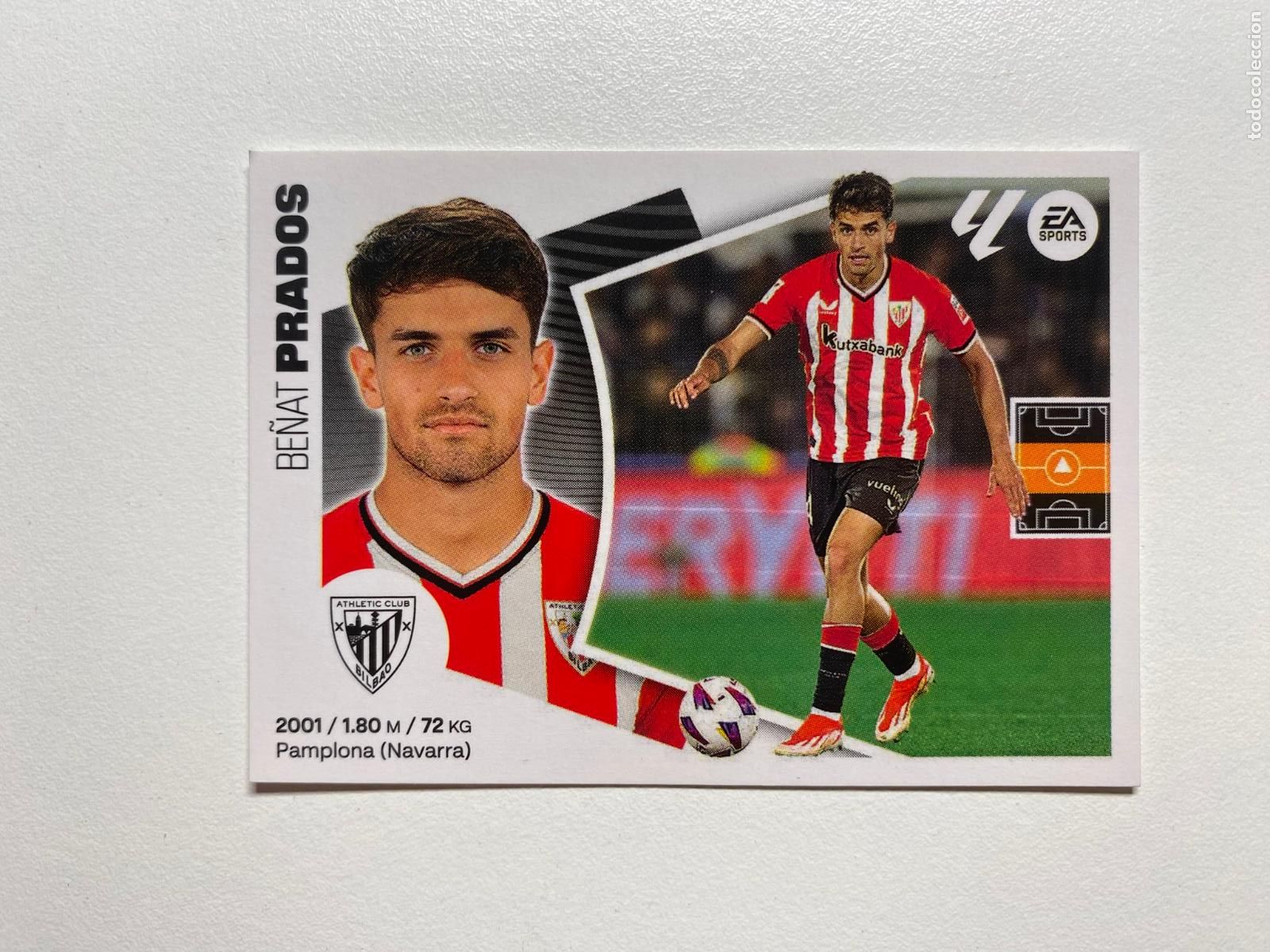 Cromos de F&uacute;tbol: N 12 ATHLETIC CLUB BILBAO Be&ntilde;at Prados LIGA ESTE 24 25 &Aacute;LBUM CROMOS PANINI 2024 2025