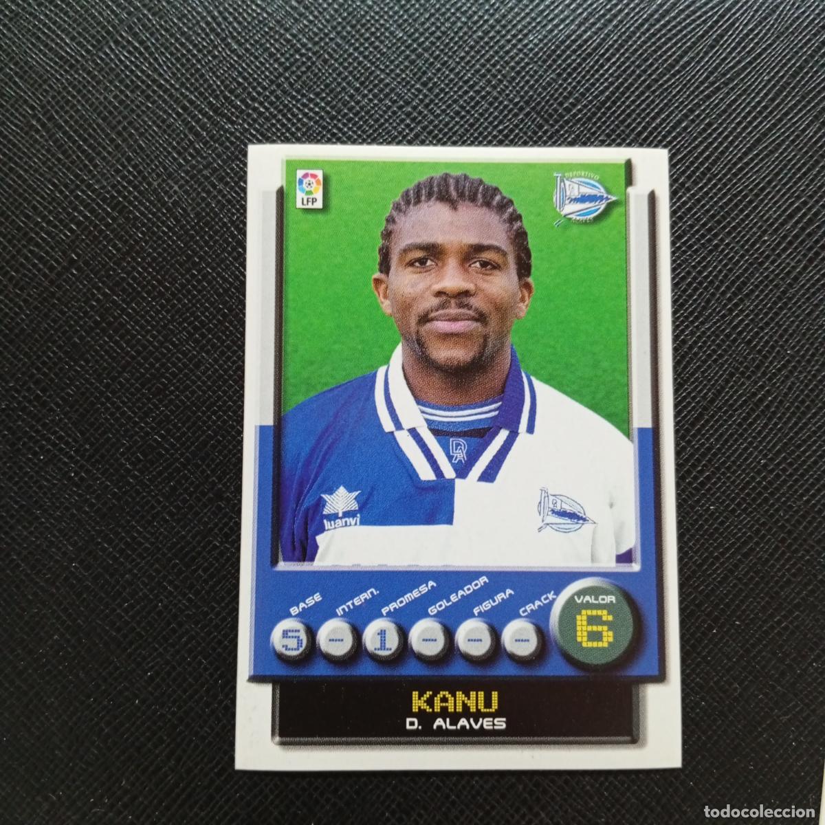 Cromos de F&uacute;tbol: 4 KANU ALAVES PANINI 2001 2002 CROMO FUTBOL 01 02 LIGA - SIN PEGAR - A208 PG1