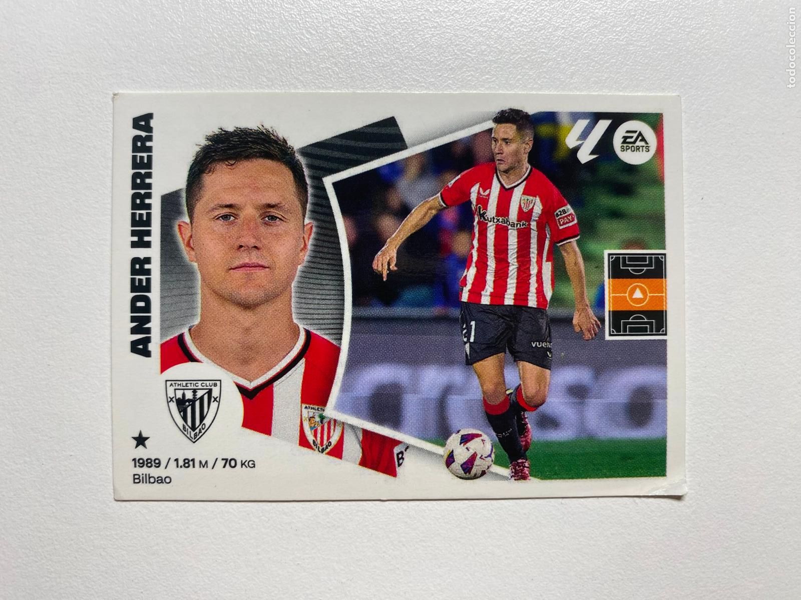 Cromos de F&uacute;tbol: N 16A ATHLETIC CLUB BILBAO Ander Herrera LIGA ESTE 24 25 &Aacute;LBUM CROMOS PANINI 2024 2025