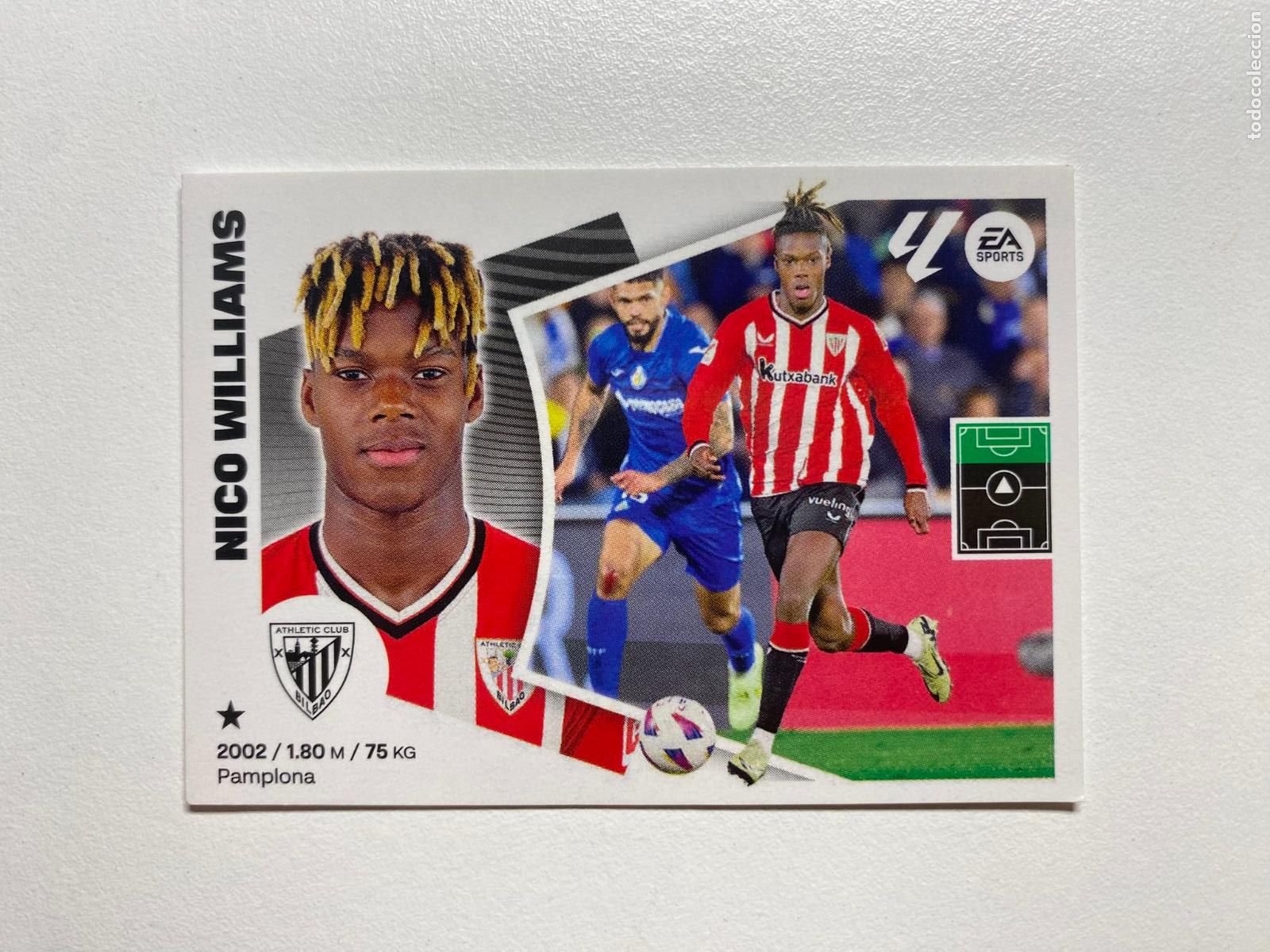 Cromos de F&uacute;tbol: N 18 ATHLETIC CLUB BILBAO Nico Williams LIGA ESTE 24 25 &Aacute;LBUM CROMOS PANINI 2024 2025