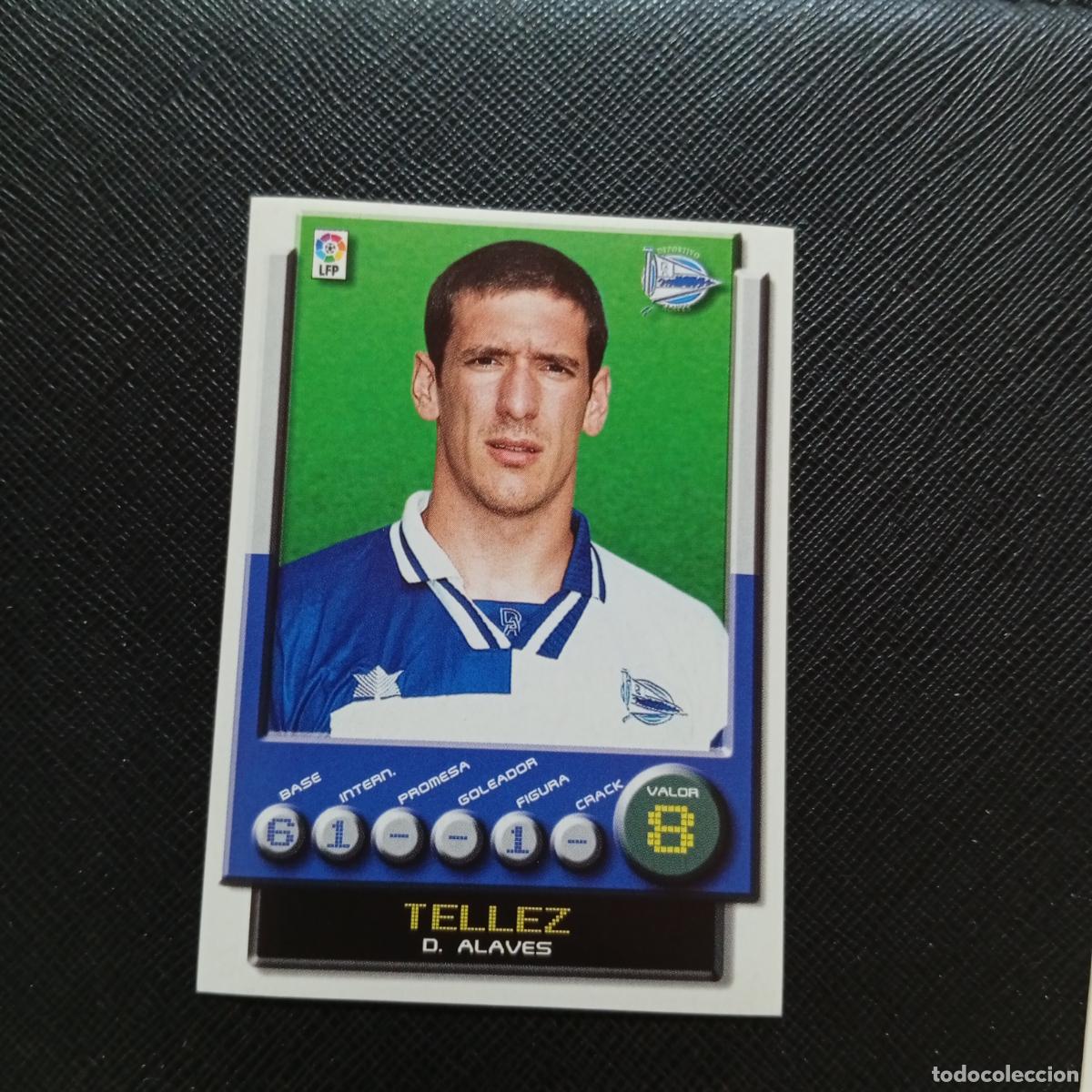 Cromos de F&uacute;tbol: 8 TELLEZ ALAVES PANINI 2001 2002 CROMO FUTBOL 01 02 LIGA - SIN PEGAR - A208 PG1