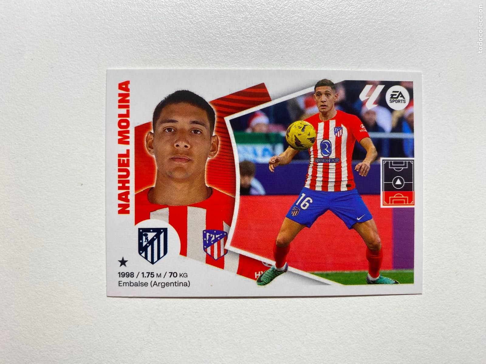 Football Stickers: N 5 ATL&Eacute;TICO DE MADRID Nahuel Molina LIGA ESTE 24 25 &Aacute;LBUM CROMOS PANINI 2024 2025