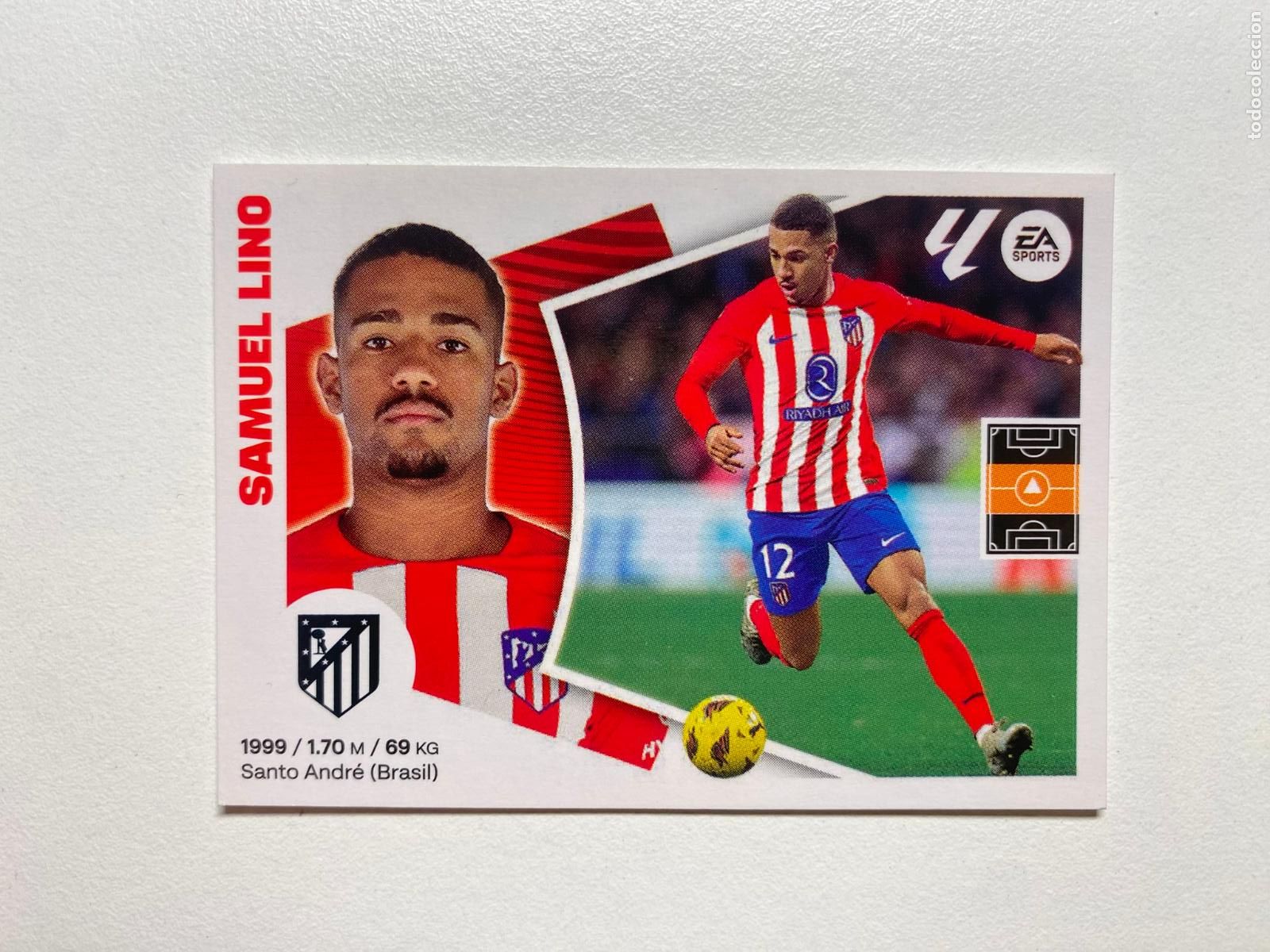 Figurine di Calcio: N 16 ATL&Eacute;TICO DE MADRID Samuel Lino LIGA ESTE 24 25 &Aacute;LBUM CROMOS PANINI 2024 2025
