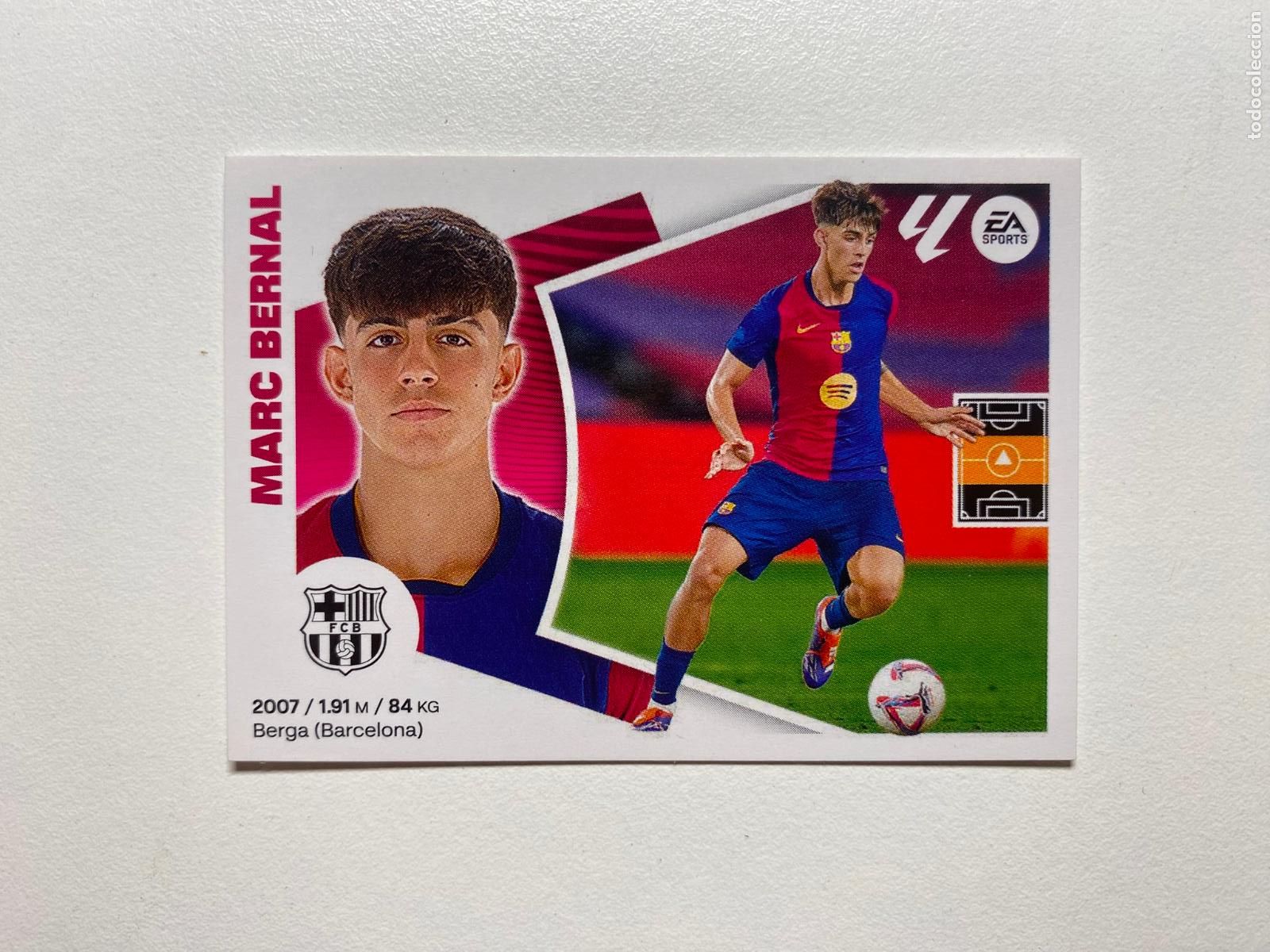 Cromos de F&uacute;tbol: N 16 BIS FC BARCELONA Marc Bernal LIGA ESTE 24 25 &Aacute;LBUM CROMOS PANINI 2024 2025